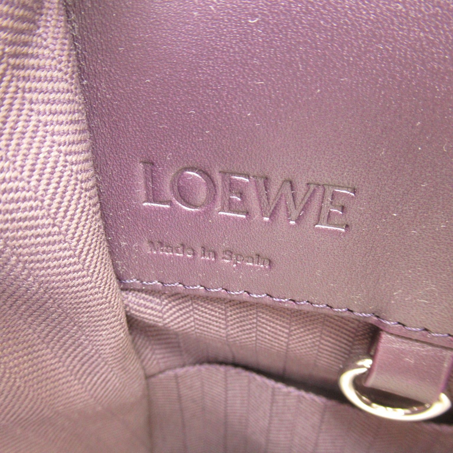 Loewe Loewe Hammock Shoulder Bag Calfskin (Cowhide) Purple Deep Aubergine Size ONE SIZE - 8 Thumbnail