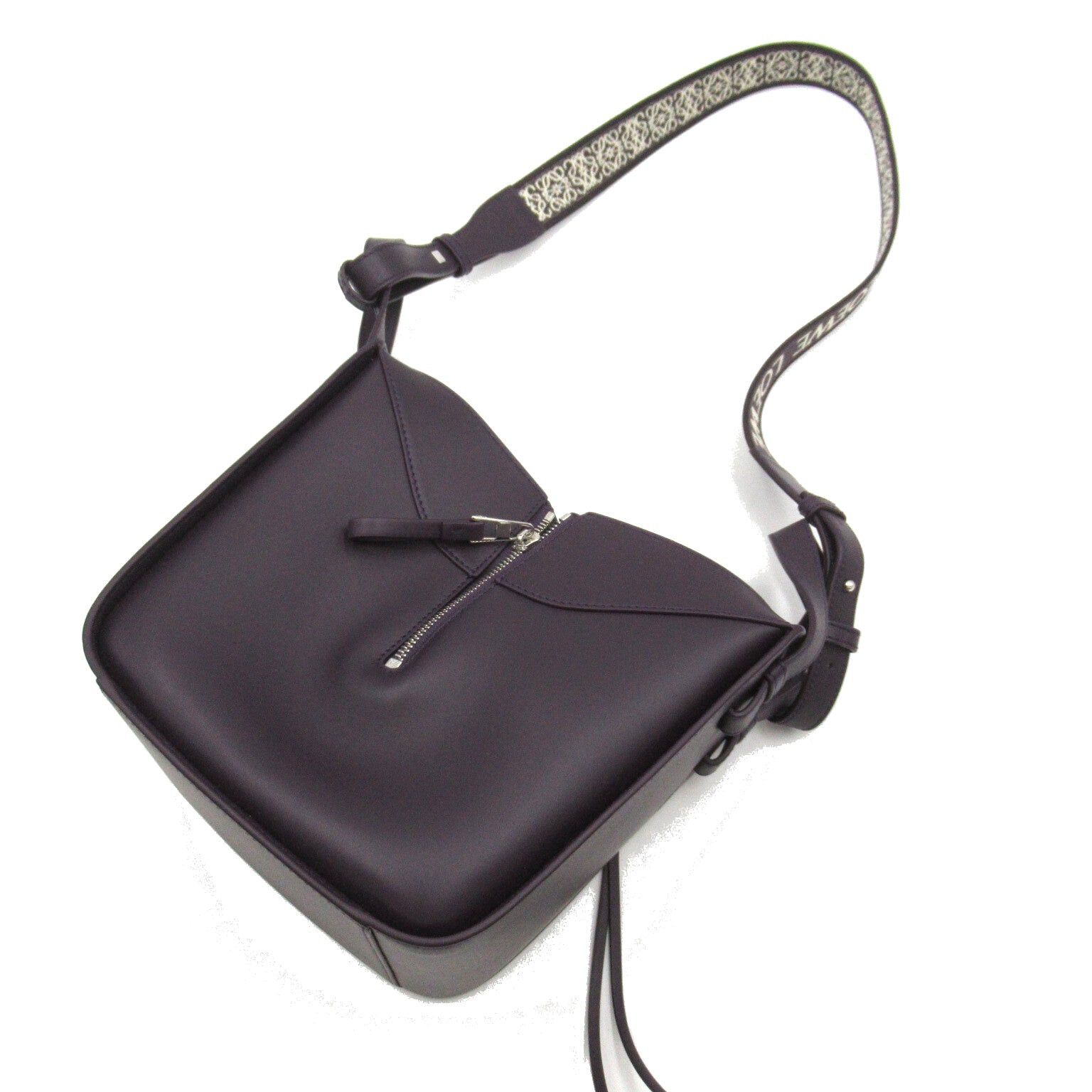 Loewe Loewe Hammock Shoulder Bag Calfskin (Cowhide) Purple Deep Aubergine Size ONE SIZE - 6 Thumbnail