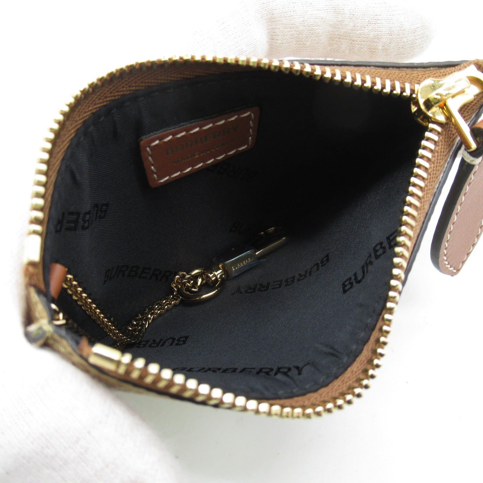 Burberry Burberry Coin Purse Beige Size ONE SIZE - 5 Thumbnail