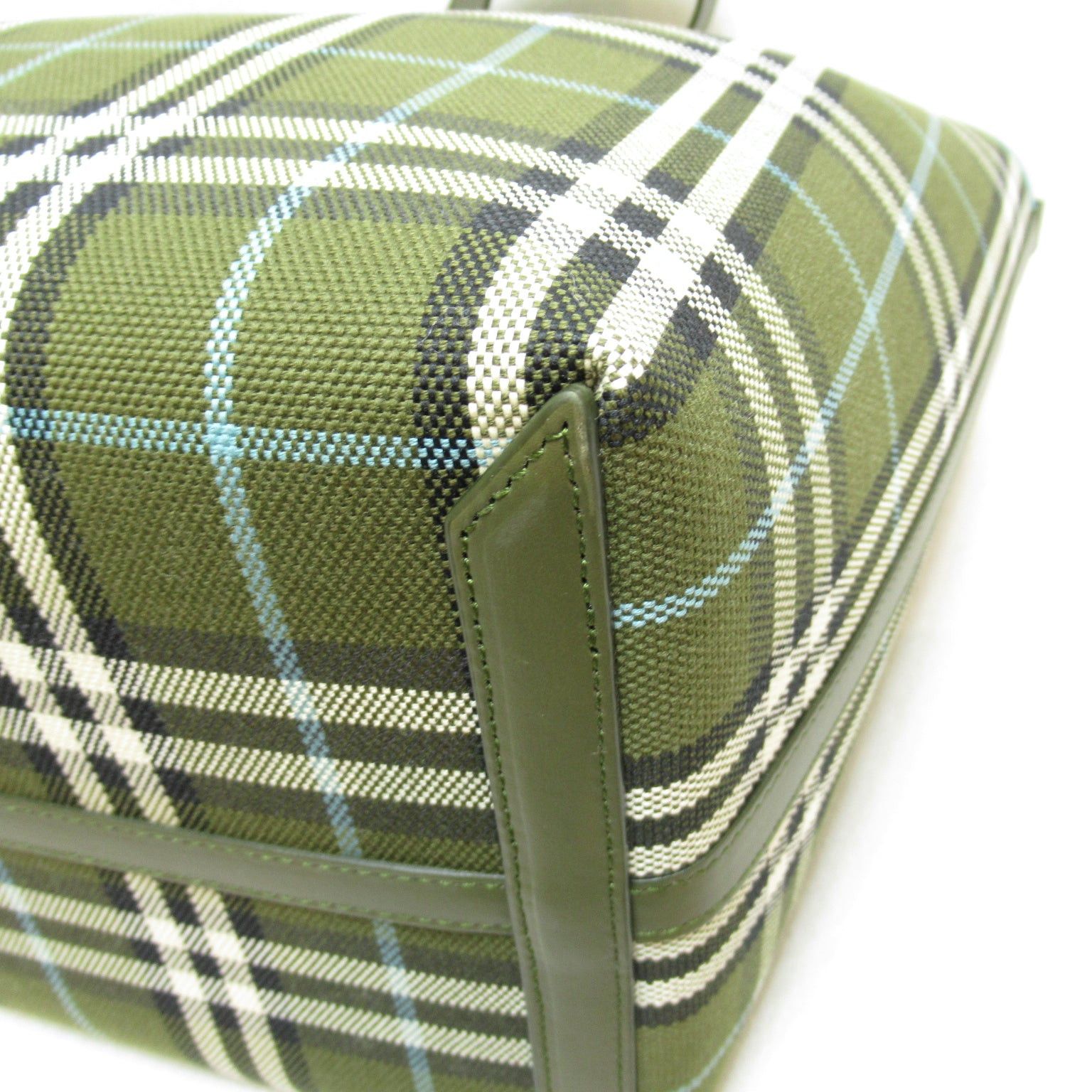 Burberry Burberry Tote Bag Handbag Cotton Green Olive Size ONE SIZE - 6 Thumbnail