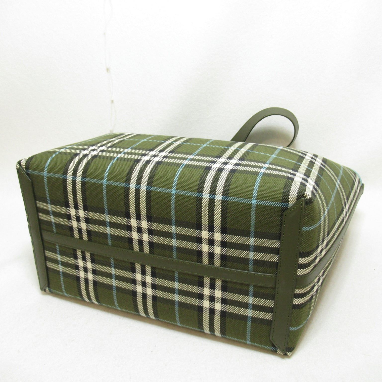 Burberry Burberry Tote Bag Handbag Cotton Green Olive Size ONE SIZE - 4 Thumbnail