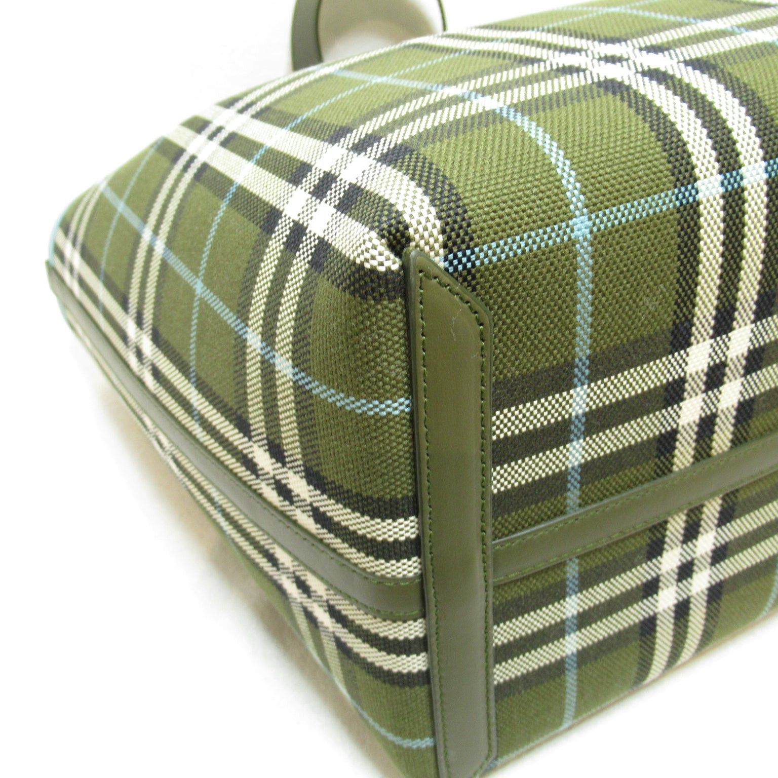 Burberry Burberry Tote Bag Handbag Cotton Green Olive Size ONE SIZE - 7 Thumbnail