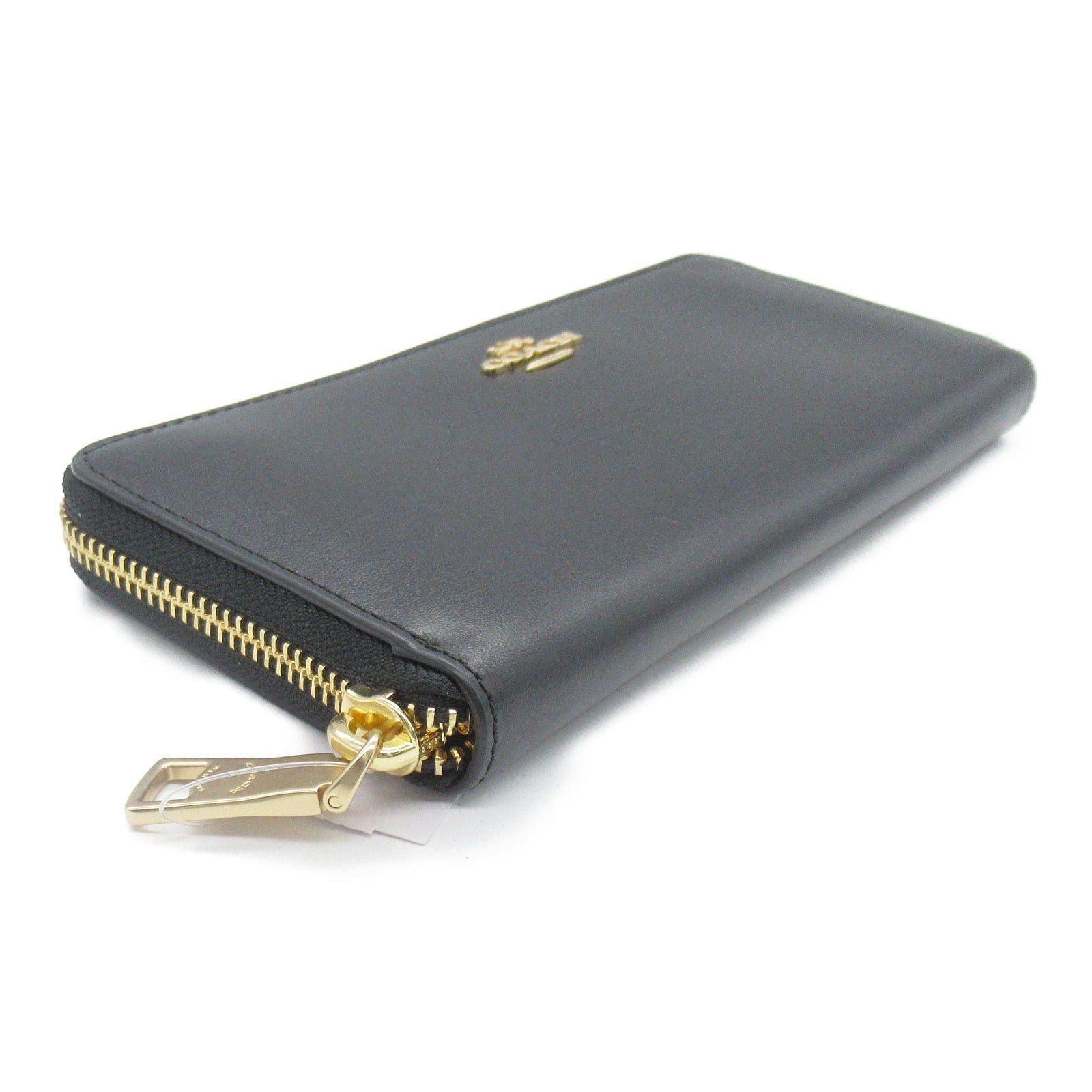 Coach Coach Round Long Wallet Zipper Leather Black Size ONE SIZE - 3 Thumbnail