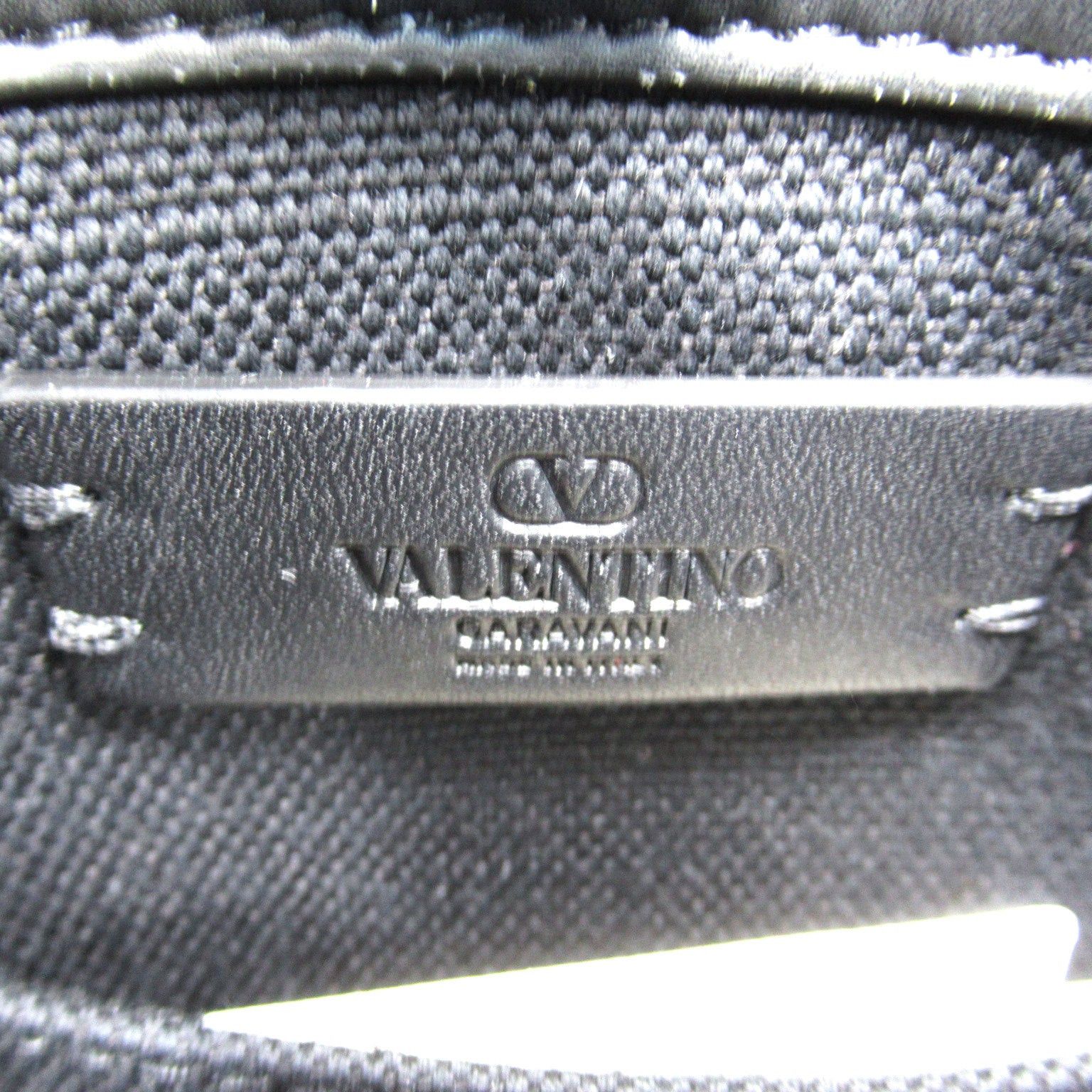 Valentino Valentino Shoulder Bag Canvas Leather Black Nero Bianco Size ONE SIZE - 6 Thumbnail