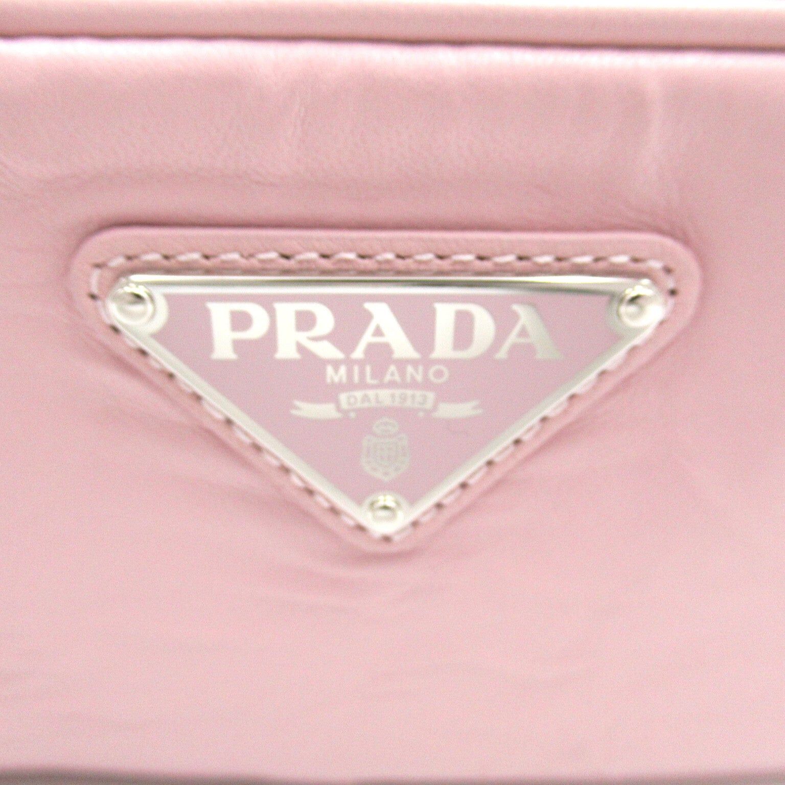 Prada Prada Nappa Antique Leather Multi-Pocket Shoulder Bag Pink Alabaster Size ONE SIZE - 8 Thumbnail