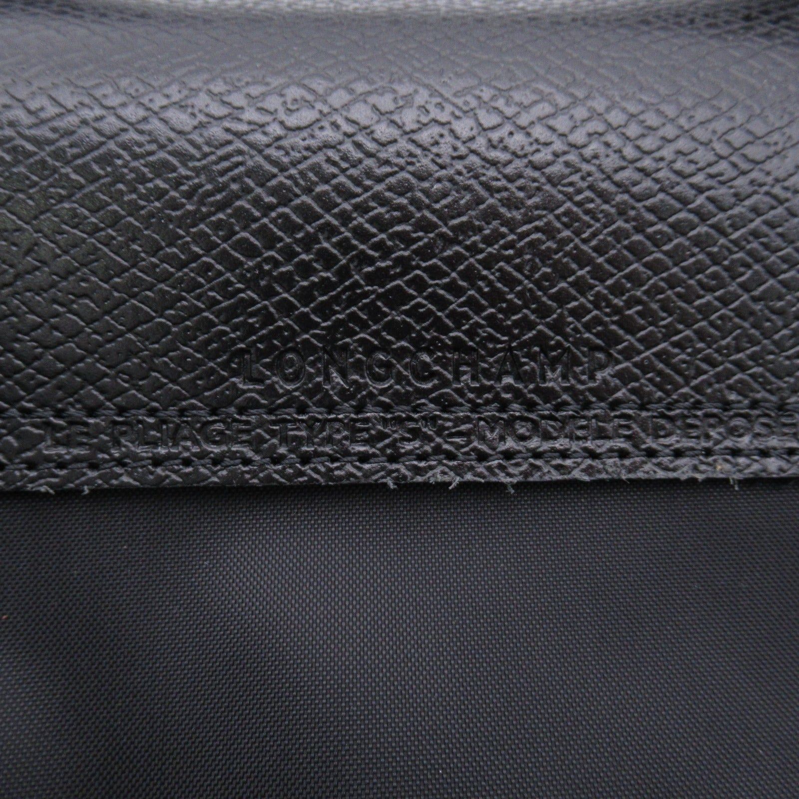 Longchamp Longchamp Le Preage Green S Top Handle Bag Handbag Tote Others Recycled Polyamide Canvas Black Noir Size ONE SIZE - 6 Thumbnail