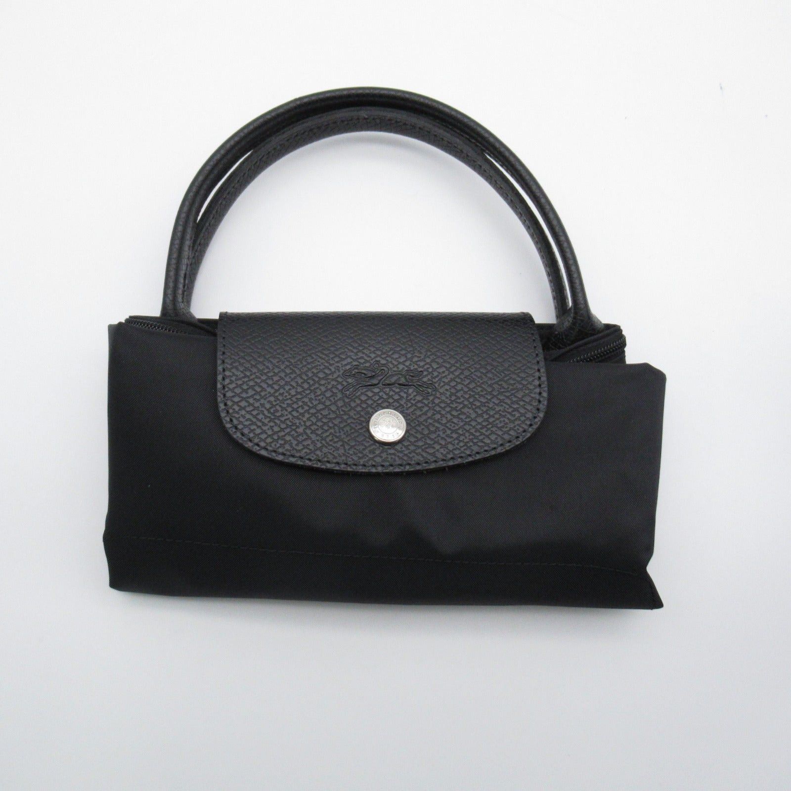 Longchamp Longchamp Le Preage Green S Top Handle Bag Handbag Tote Others Recycled Polyamide Canvas Black Noir Size ONE SIZE - 8 Thumbnail
