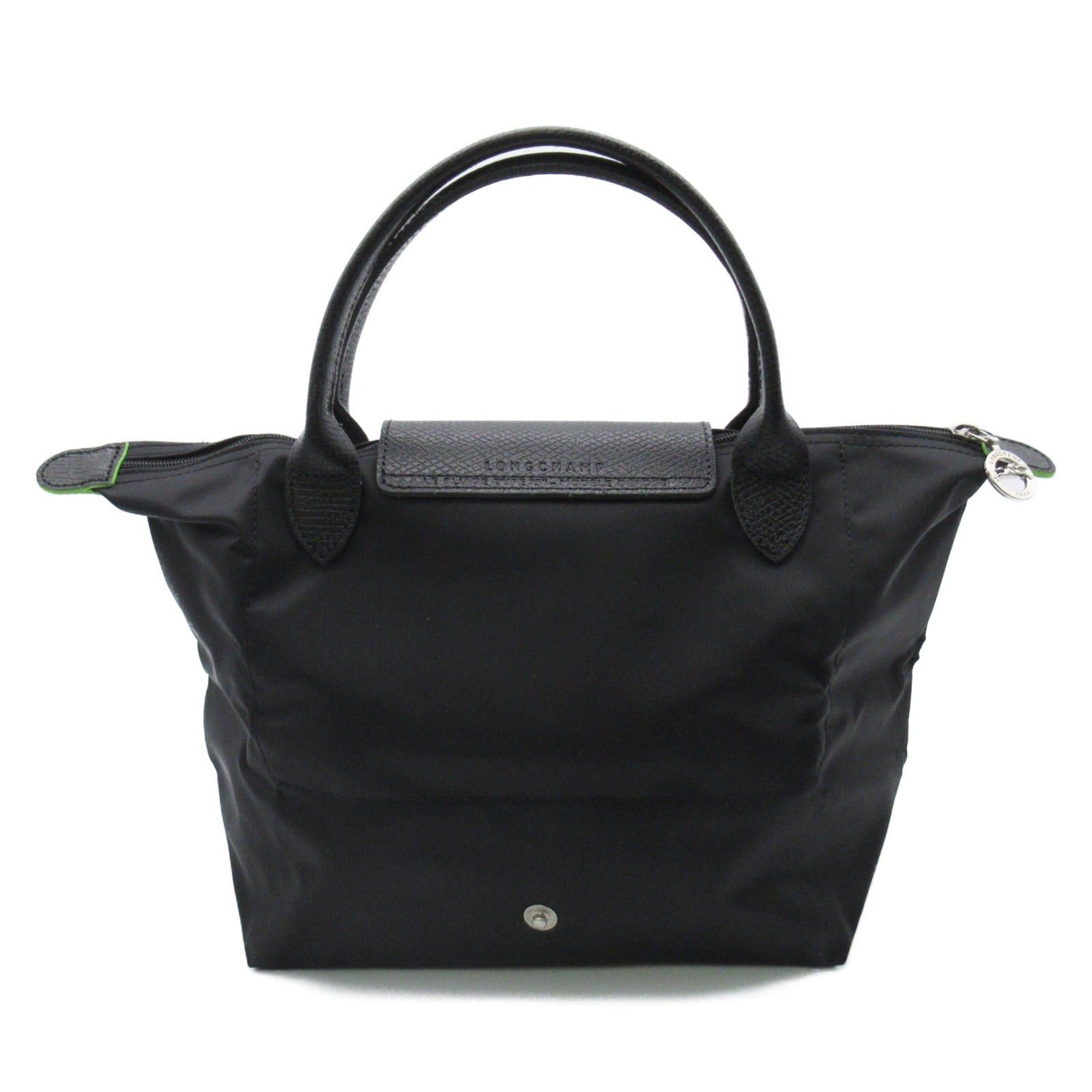 Longchamp Longchamp Le Preage Green S Top Handle Bag Handbag Tote Others Recycled Polyamide Canvas Black Noir Size ONE SIZE - 2 Thumbnail