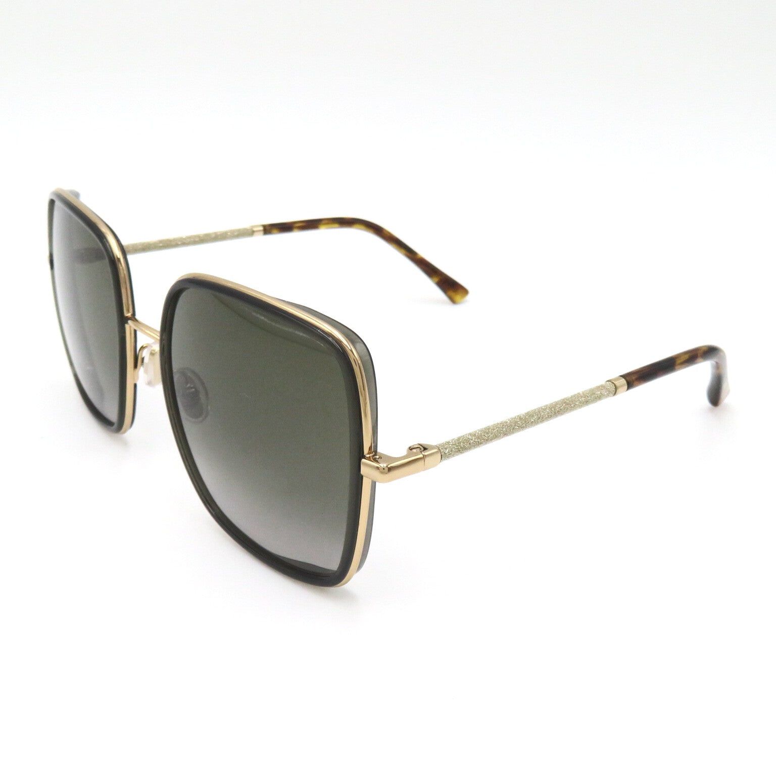 Jimmy Choo Jimmy Choo Sunglasses Stainless Steel Brown Gold Grey Smoke Lenses Size ONE SIZE - 2 Thumbnail