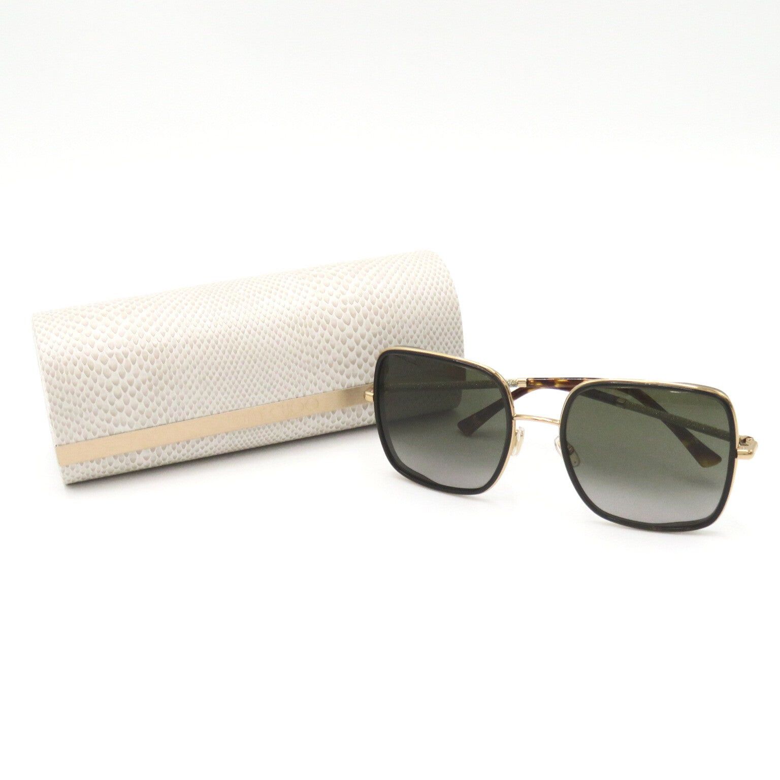 Jimmy Choo Jimmy Choo Sunglasses Stainless Steel Brown Gold Grey Smoke Lenses Size ONE SIZE - 12 Thumbnail