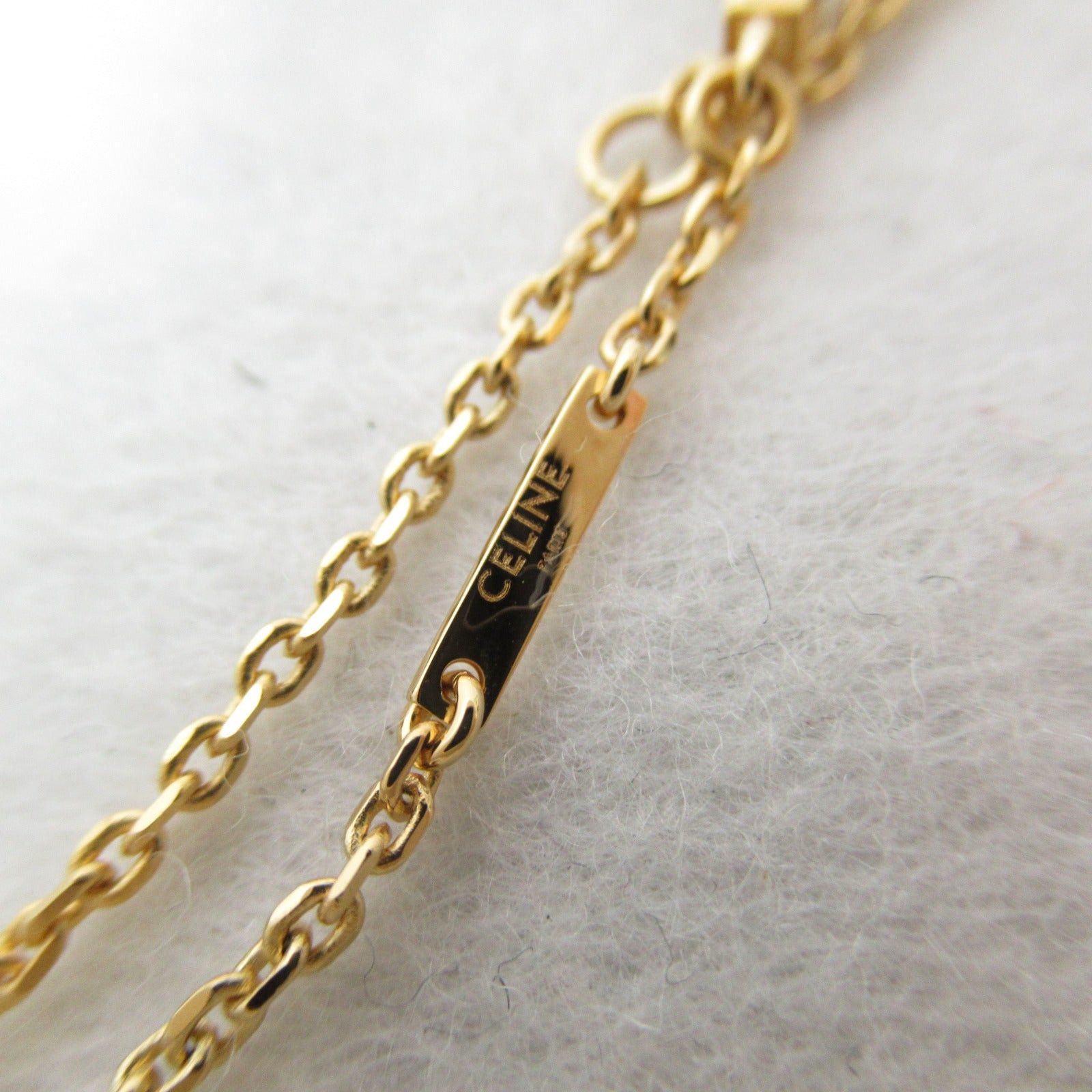 Celine Celine Triomphe Fork Fringe Long Necklace Others Nickel Gold Size ONE SIZE - 5 Thumbnail