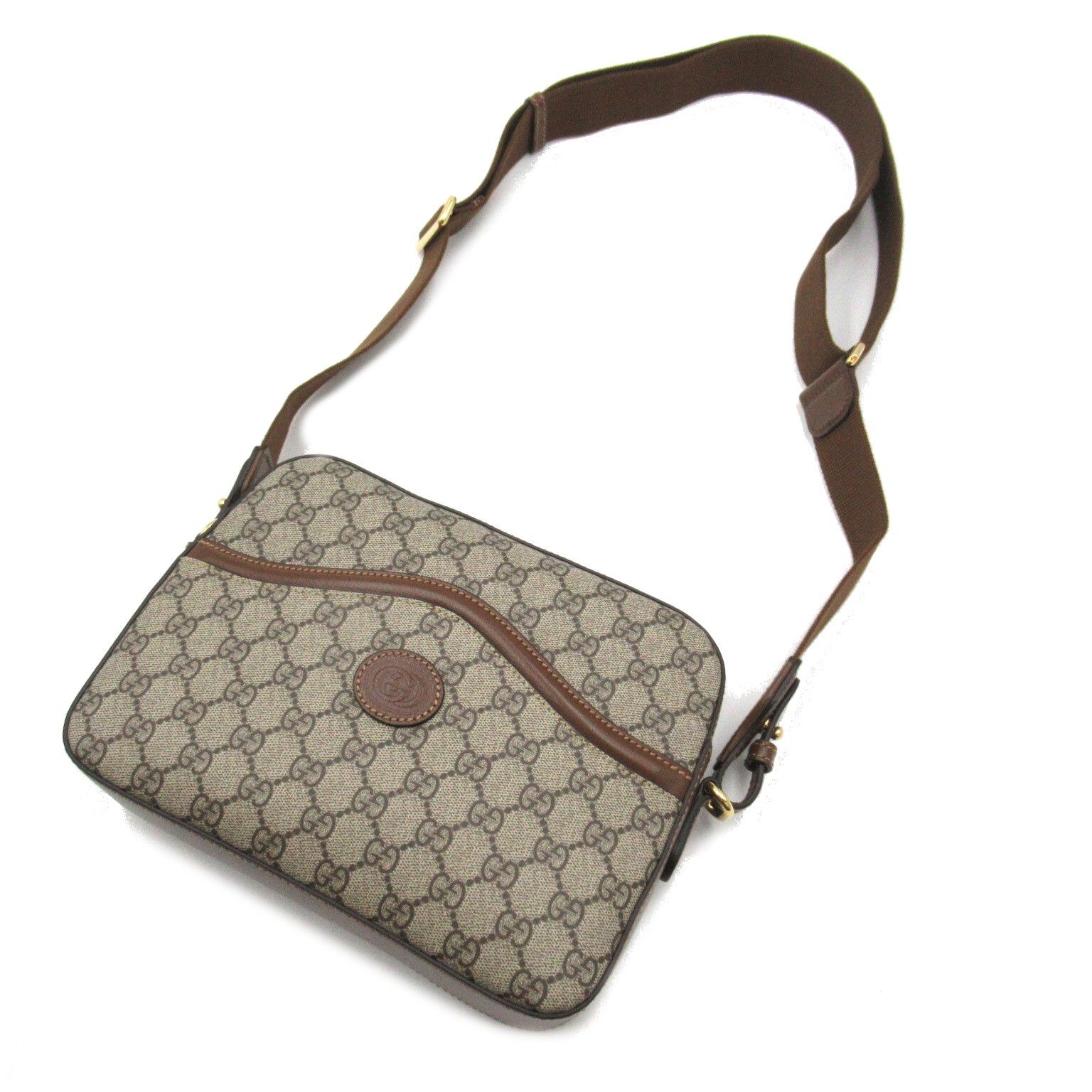 Gucci Gucci Gg Supreme Interlocking G Shoulder Bag Coated Canvas Brown Size ONE SIZE - 5 Thumbnail