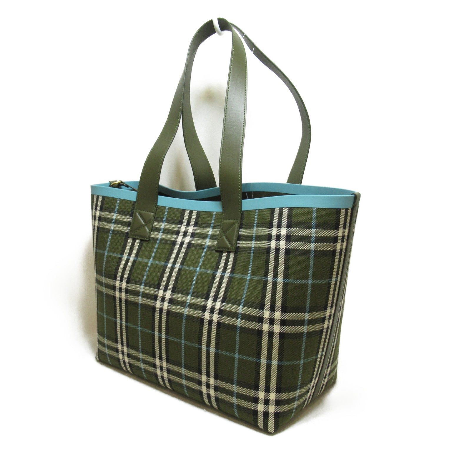 Burberry Burberry Tote Bag Handbag Cotton Green Olive Size ONE SIZE - 2 Thumbnail