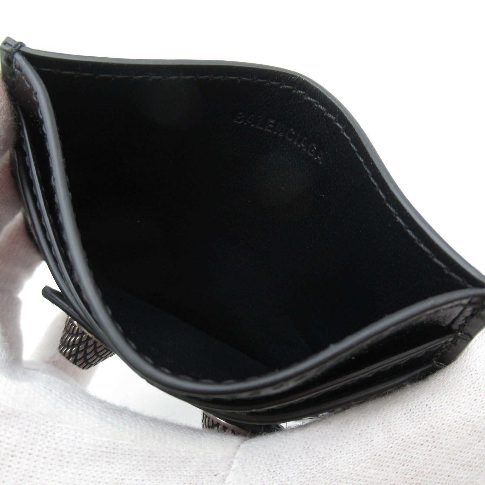 Balenciaga Balenciaga Card Case Calfskin (Cowhide) Black Size ONE SIZE - 5 Thumbnail