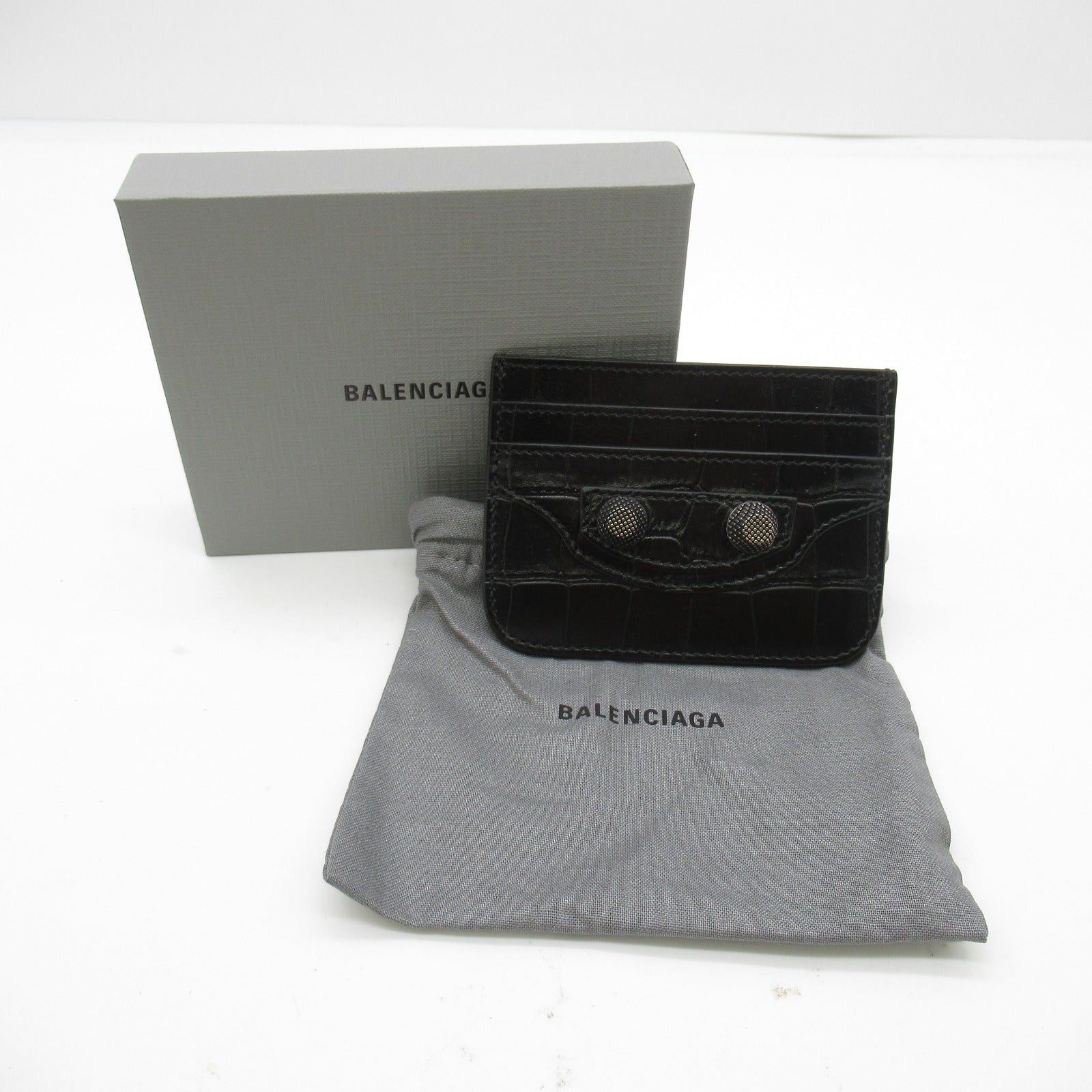 Balenciaga Balenciaga Card Case Calfskin (Cowhide) Black Size ONE SIZE - 8 Thumbnail