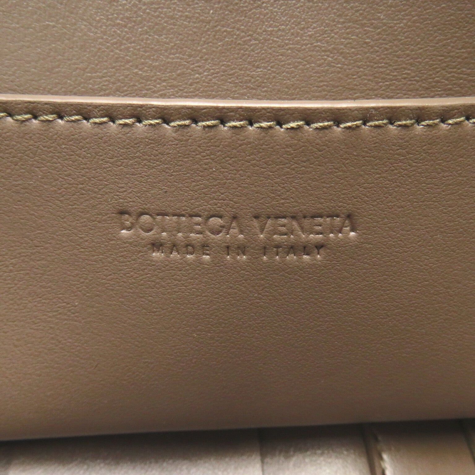 Bottega Veneta Bottega Veneta Cassette Mini Crossbody Bag Shoulder Leather Gray Taupe Size ONE SIZE - 8 Thumbnail