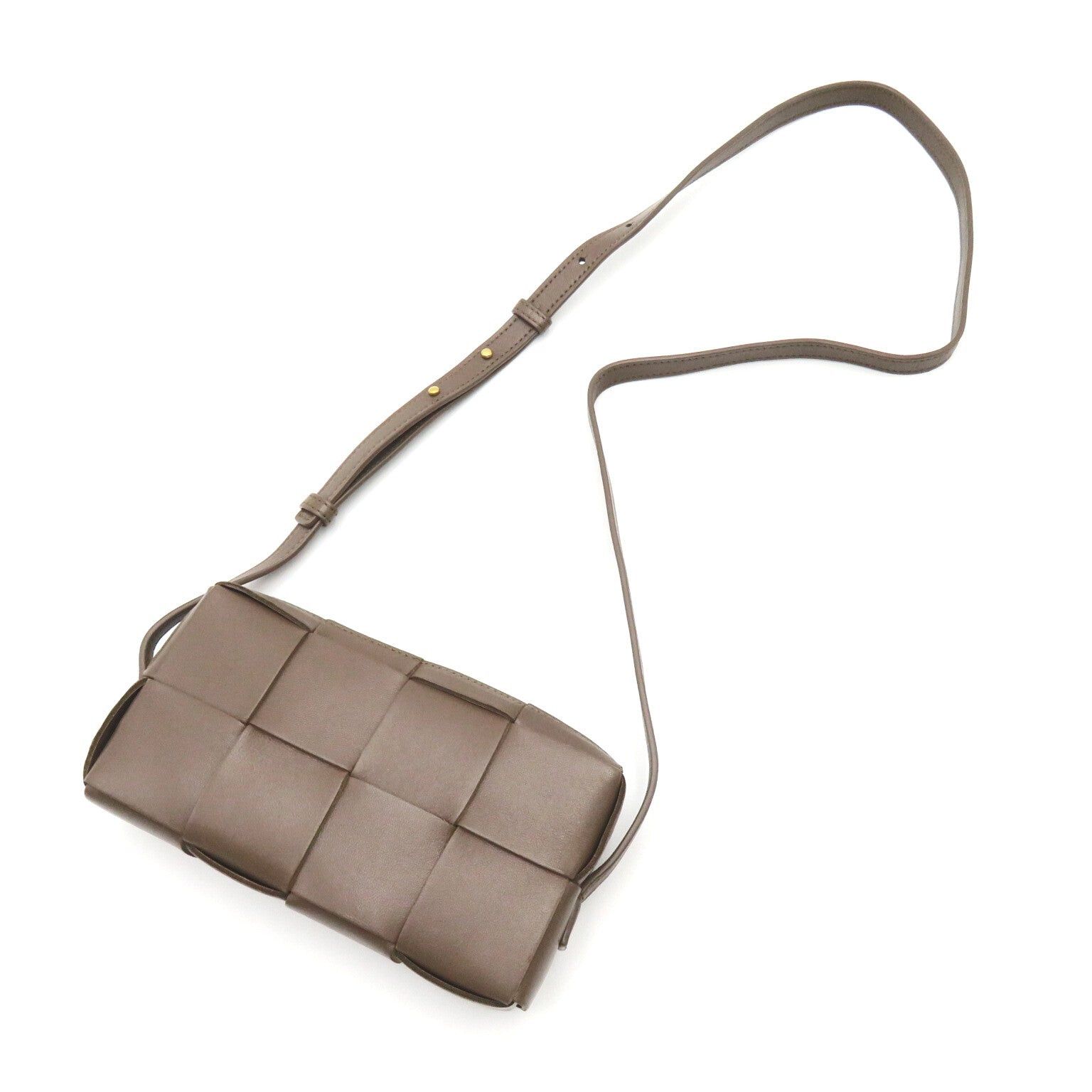 Bottega Veneta Bottega Veneta Cassette Mini Crossbody Bag Shoulder Leather Gray Taupe Size ONE SIZE - 6 Thumbnail
