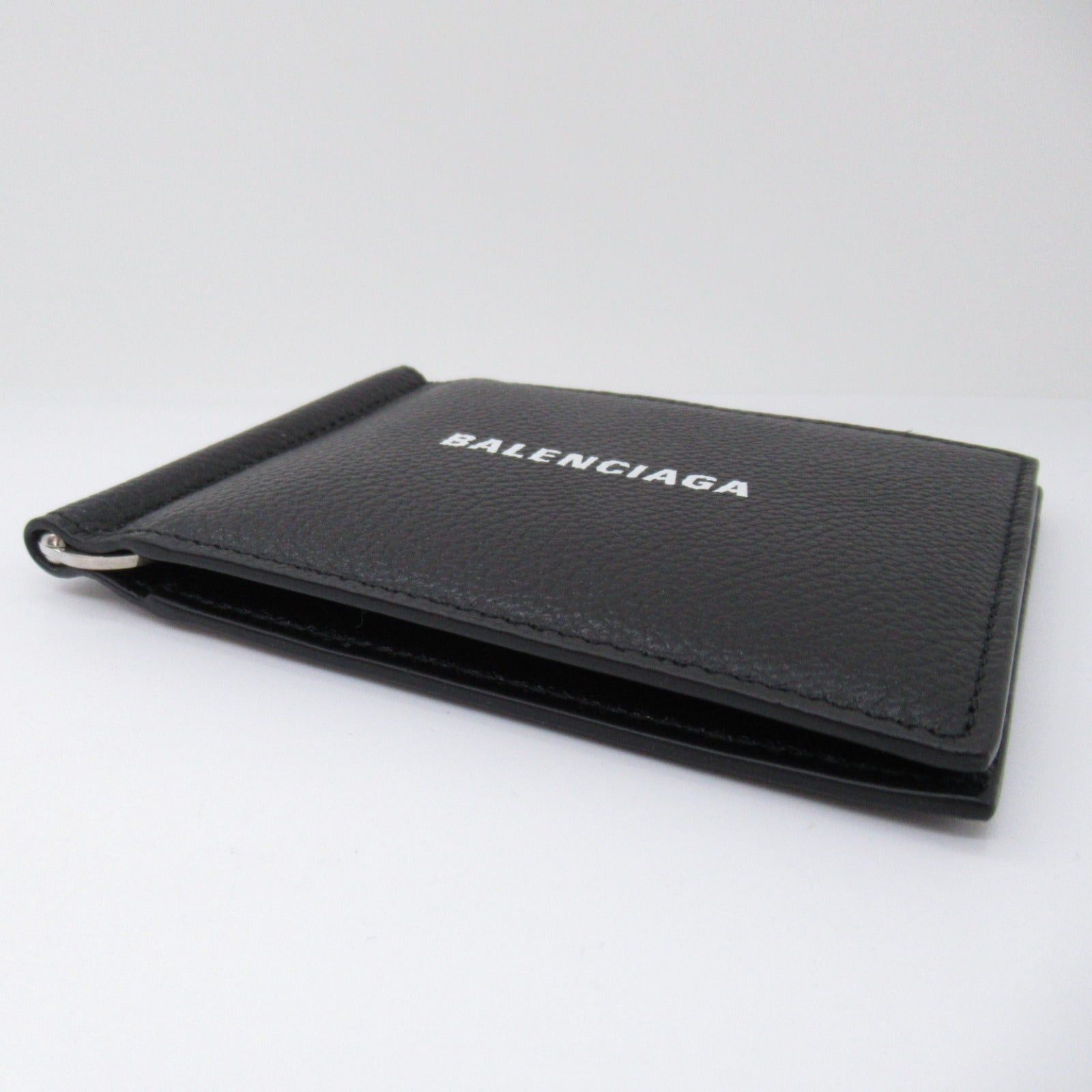 Balenciaga Balenciaga Bi-Fold Wallet Leather Black Size ONE SIZE - 3 Thumbnail