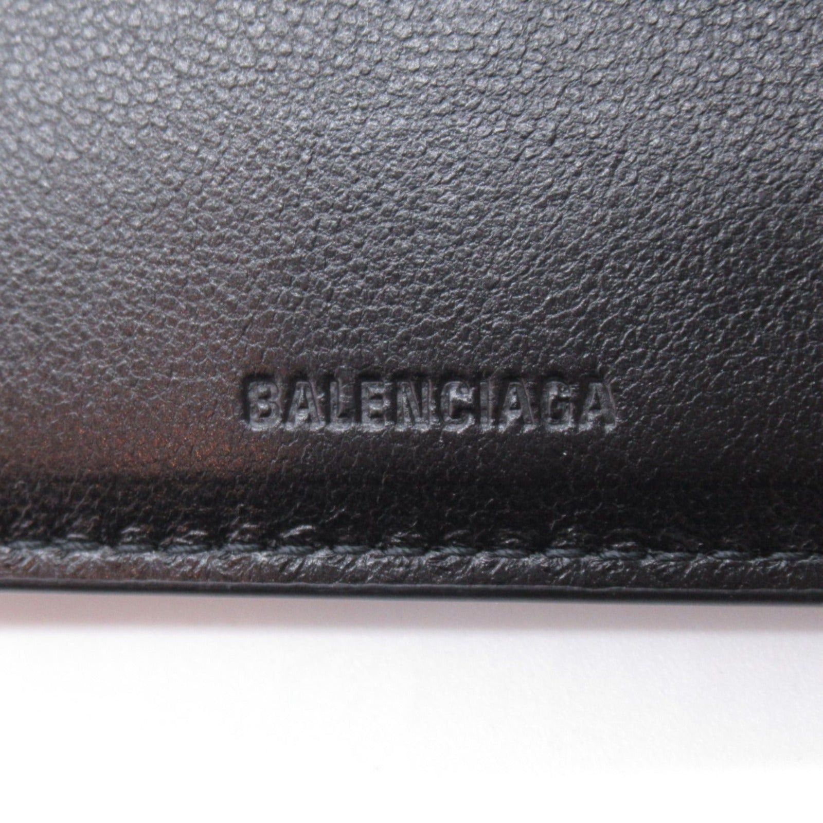 Balenciaga Balenciaga Bi-Fold Wallet Leather Black Size ONE SIZE - 6 Thumbnail