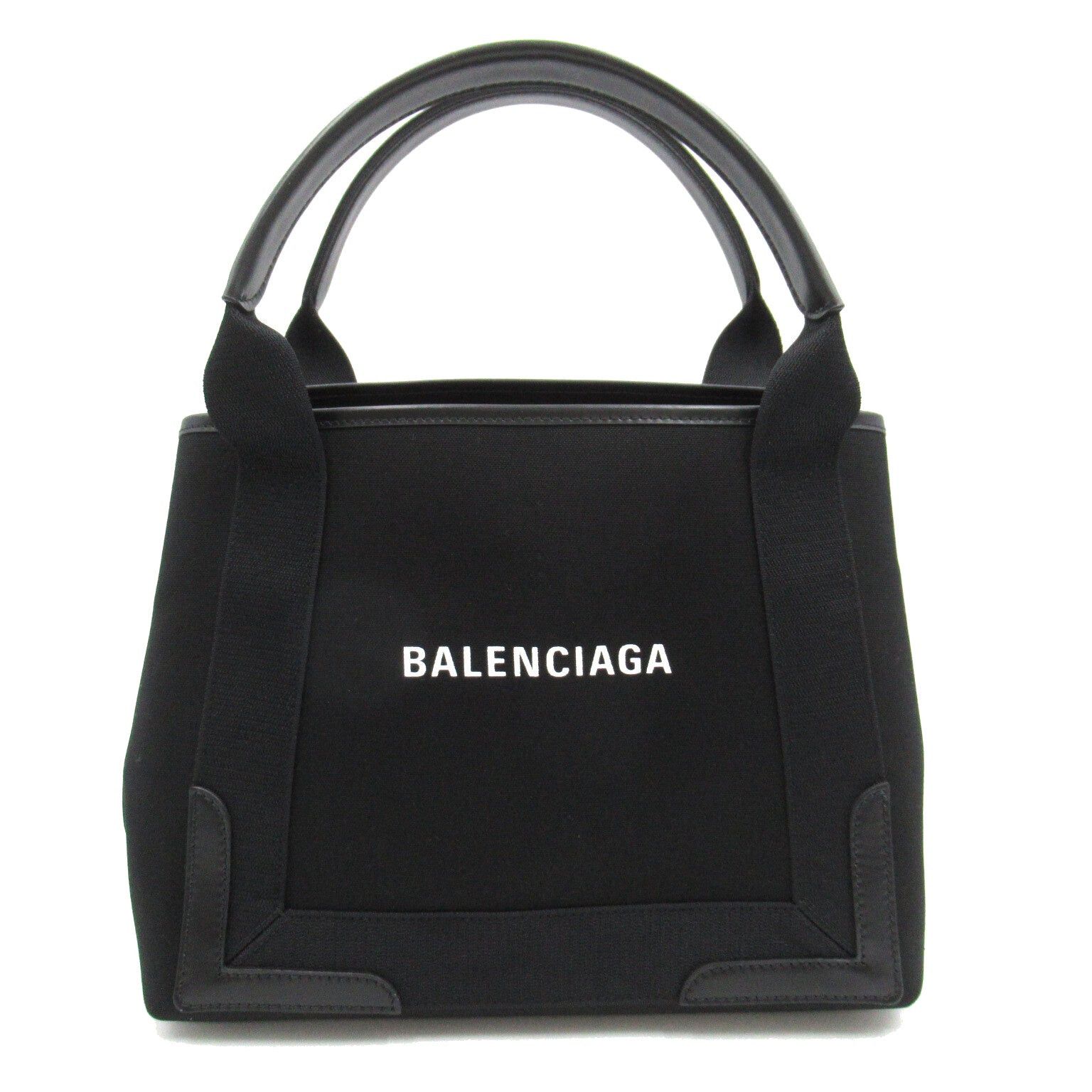 Balenciaga Balenciaga Navy Small Kabas Handbag Tote Bag Canvas Black Size ONE SIZE - 2 Thumbnail