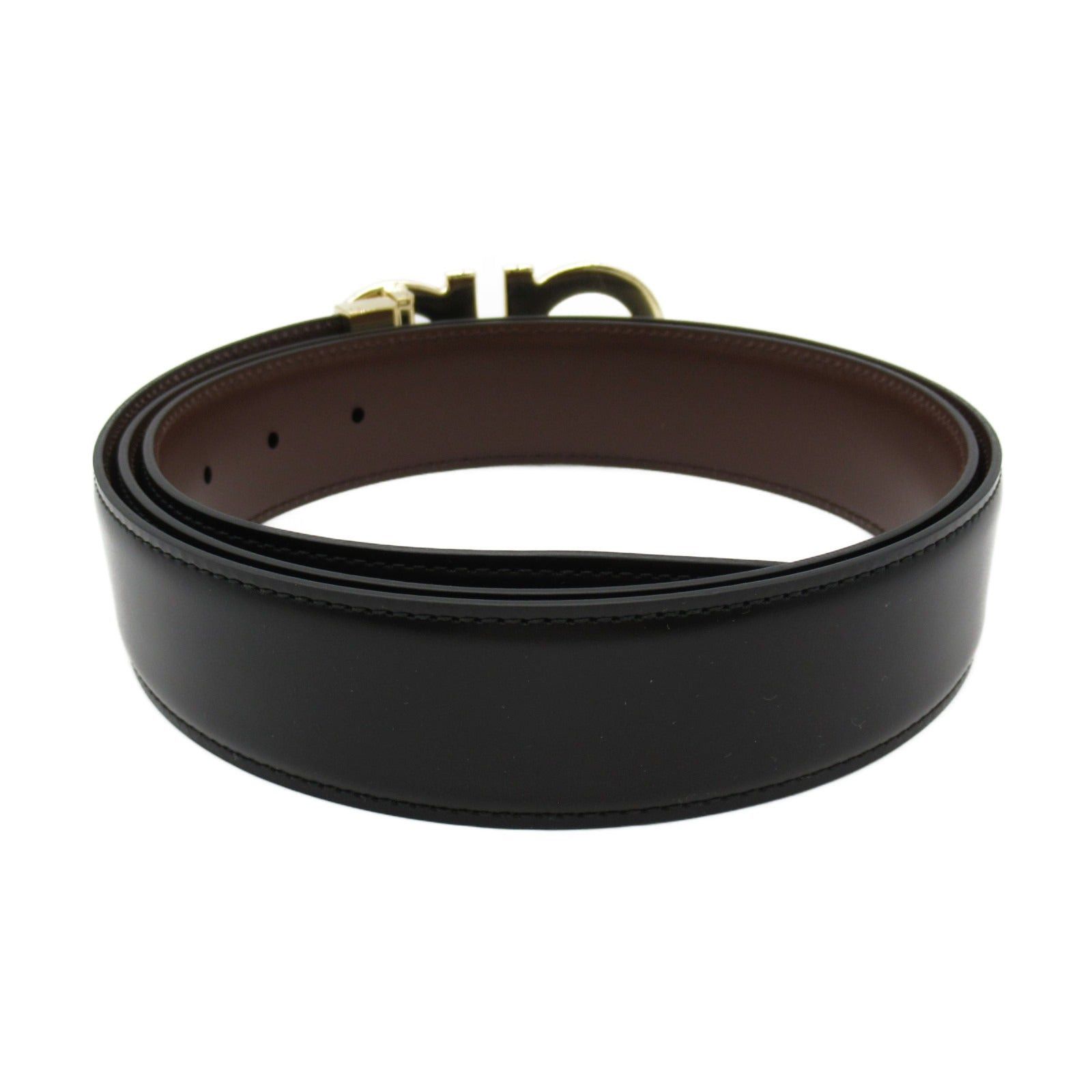 Salvatore Ferragamo Salvatore Ferragamo Belt Leather Black Brown Size ONE SIZE - 2 Thumbnail