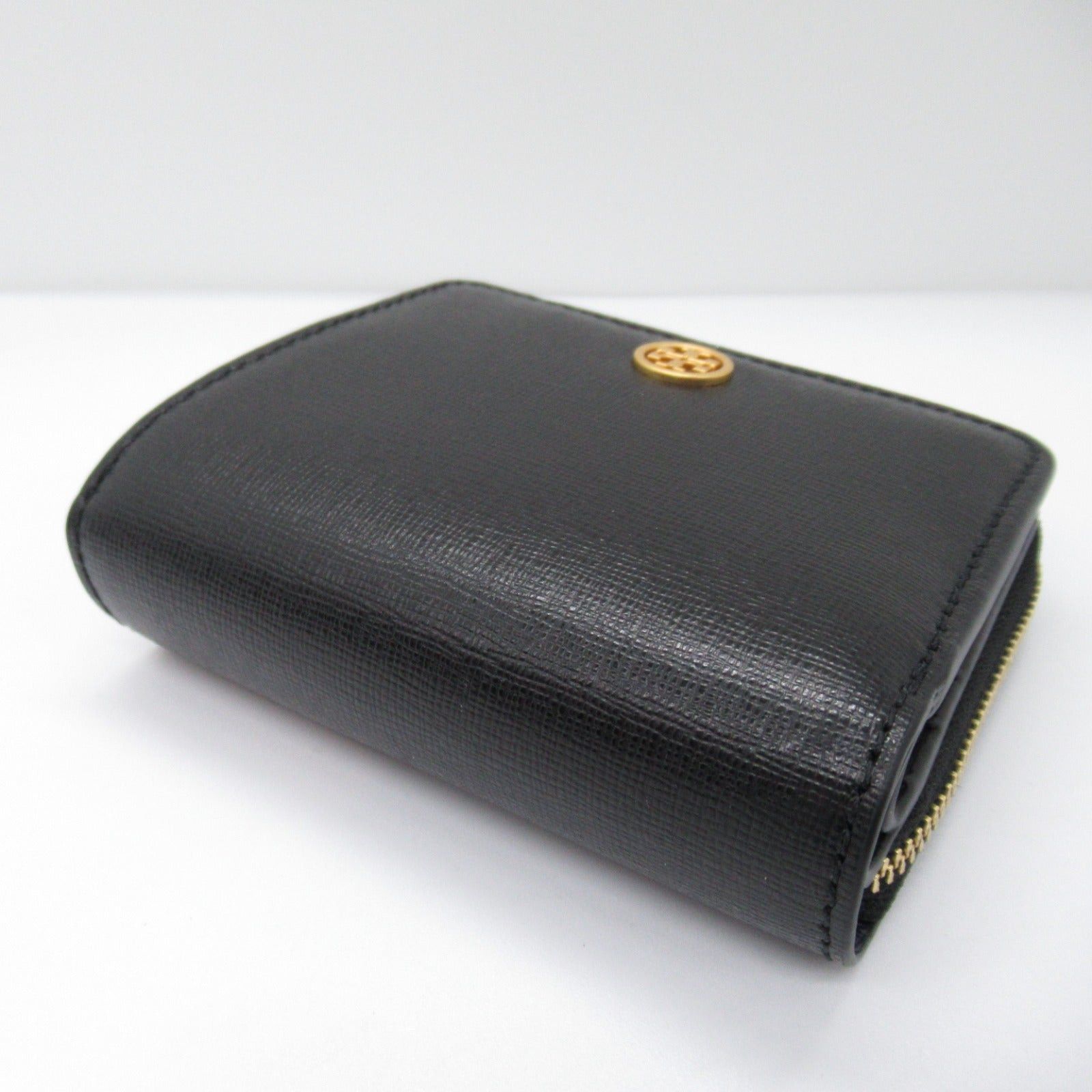 Tory Burch Tory Burch Bi-Fold Wallet Embossed Leather Black Size ONE SIZE - 5 Thumbnail