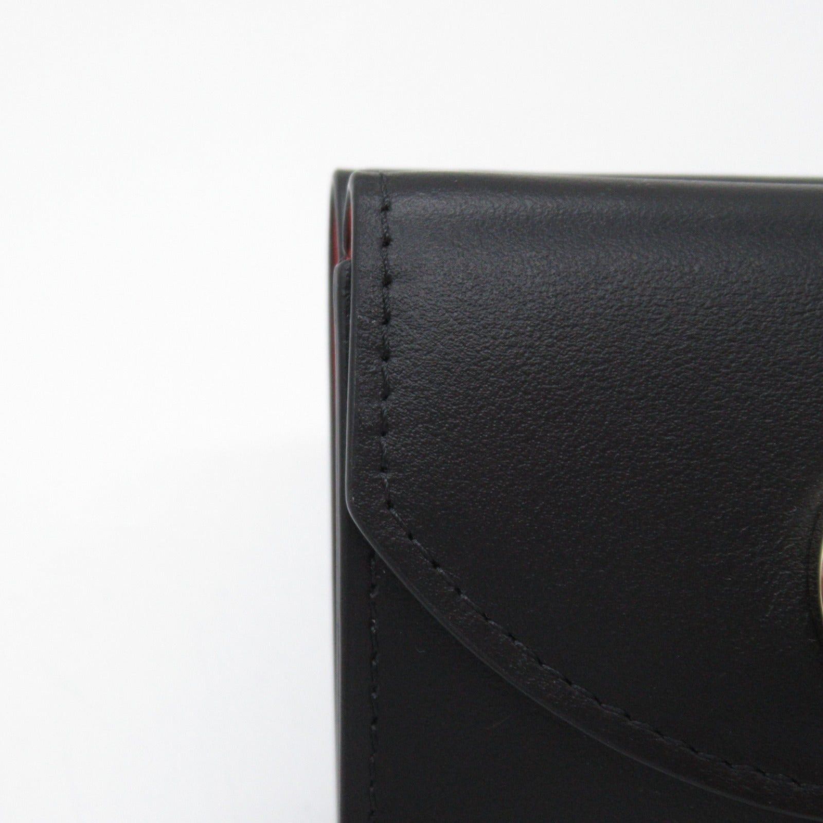 Christian Louboutin Christian Louboutin Trifold Wallet Leather Black Black/Gold Size ONE SIZE - 7 Thumbnail