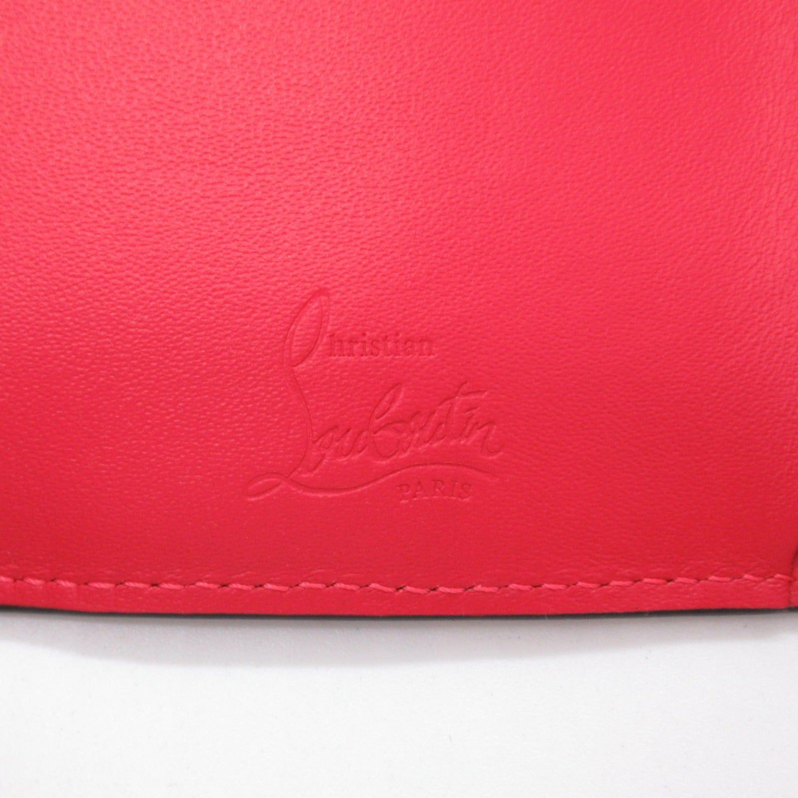 Christian Louboutin Christian Louboutin Trifold Wallet Leather Black Black/Gold Size ONE SIZE - 6 Thumbnail