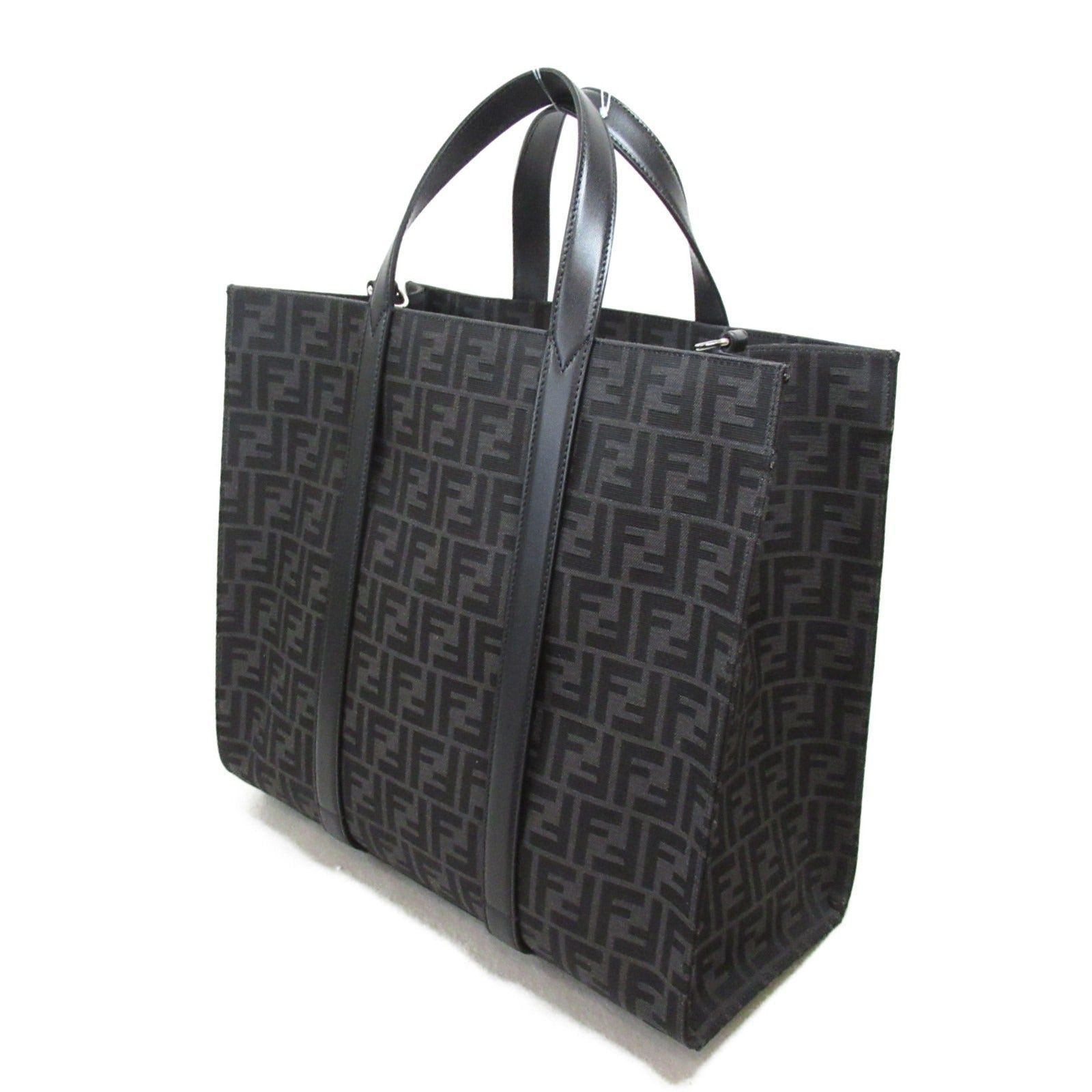 Fendi Fendi Tote Bag Handbag Fabric Black Size ONE SIZE - 3 Thumbnail