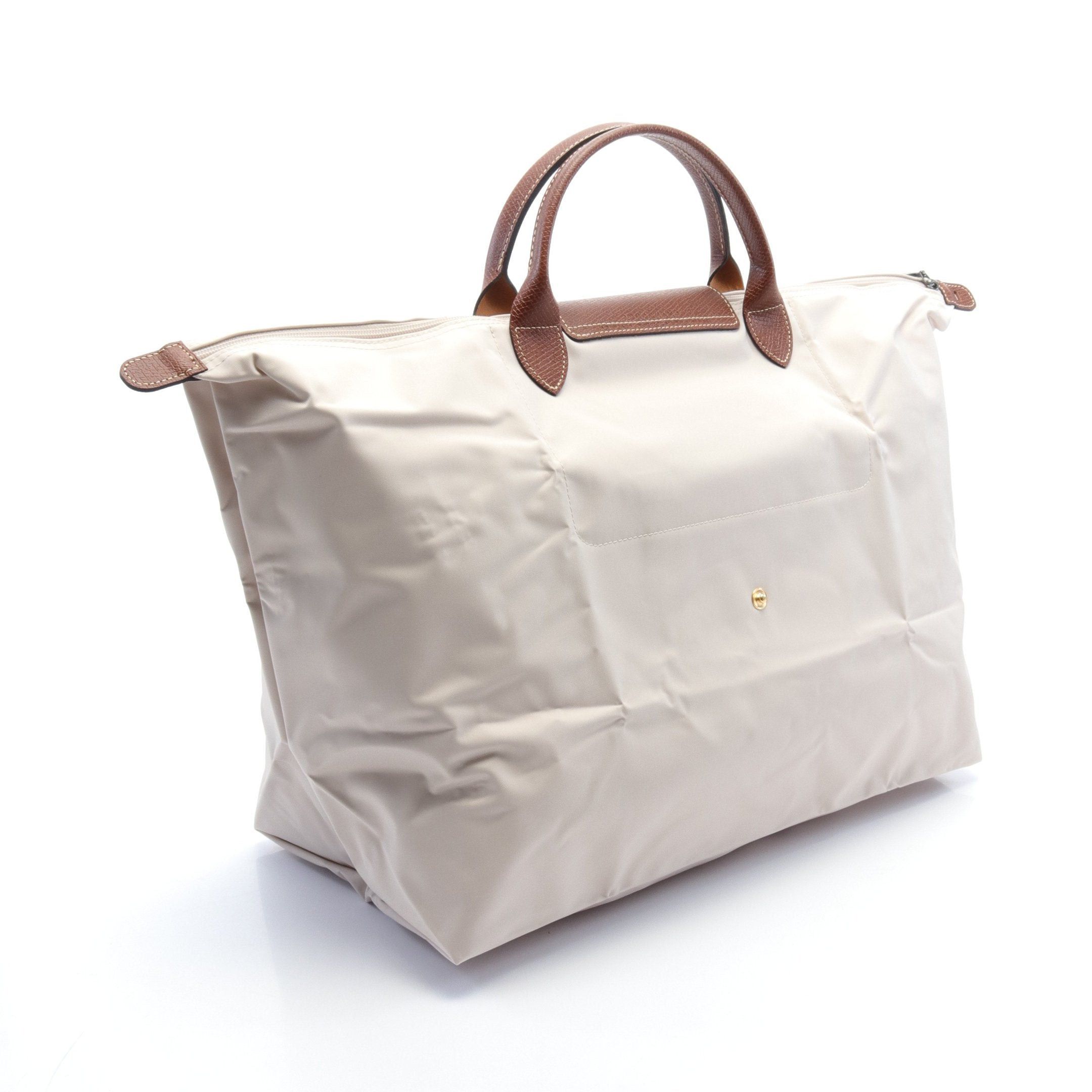 Longchamp Longchamp Le Preage Original Travel S Handbag Tote Bag Nylon Leather Beige Brown Size ONE SIZE - 2 Thumbnail