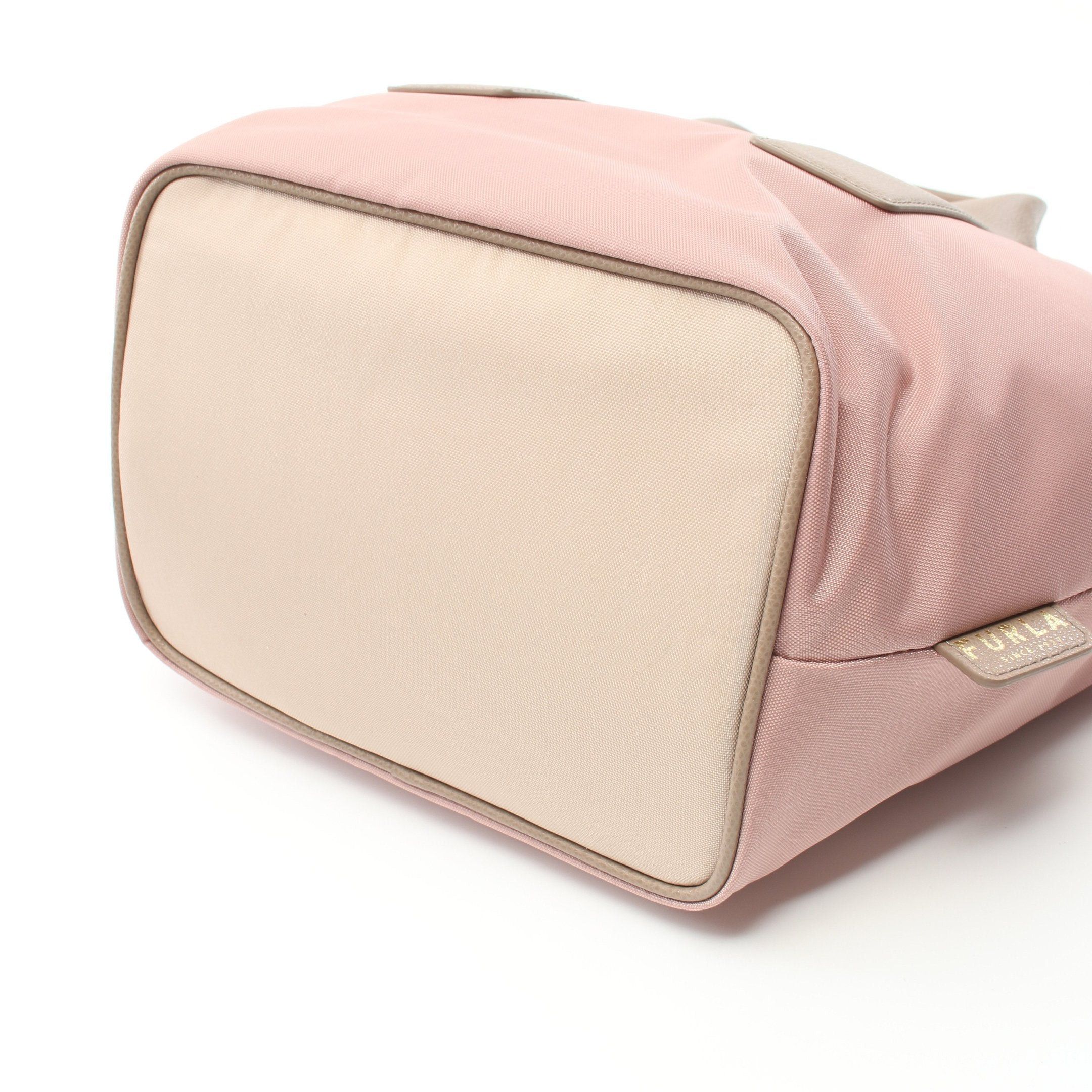 Furla Furla Piuma M Handbag Tote Bag Nylon Canvas Leather Pink Light Beige Gray Size ONE SIZE - 5 Thumbnail