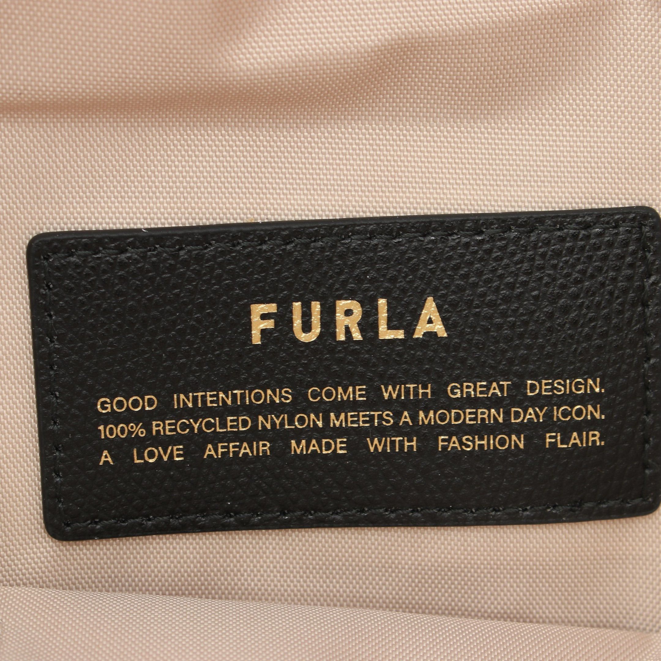 Furla Furla Piuma M Handbag Tote Bag Nylon Canvas Leather Pink Light Beige Gray Size ONE SIZE - 4 Thumbnail