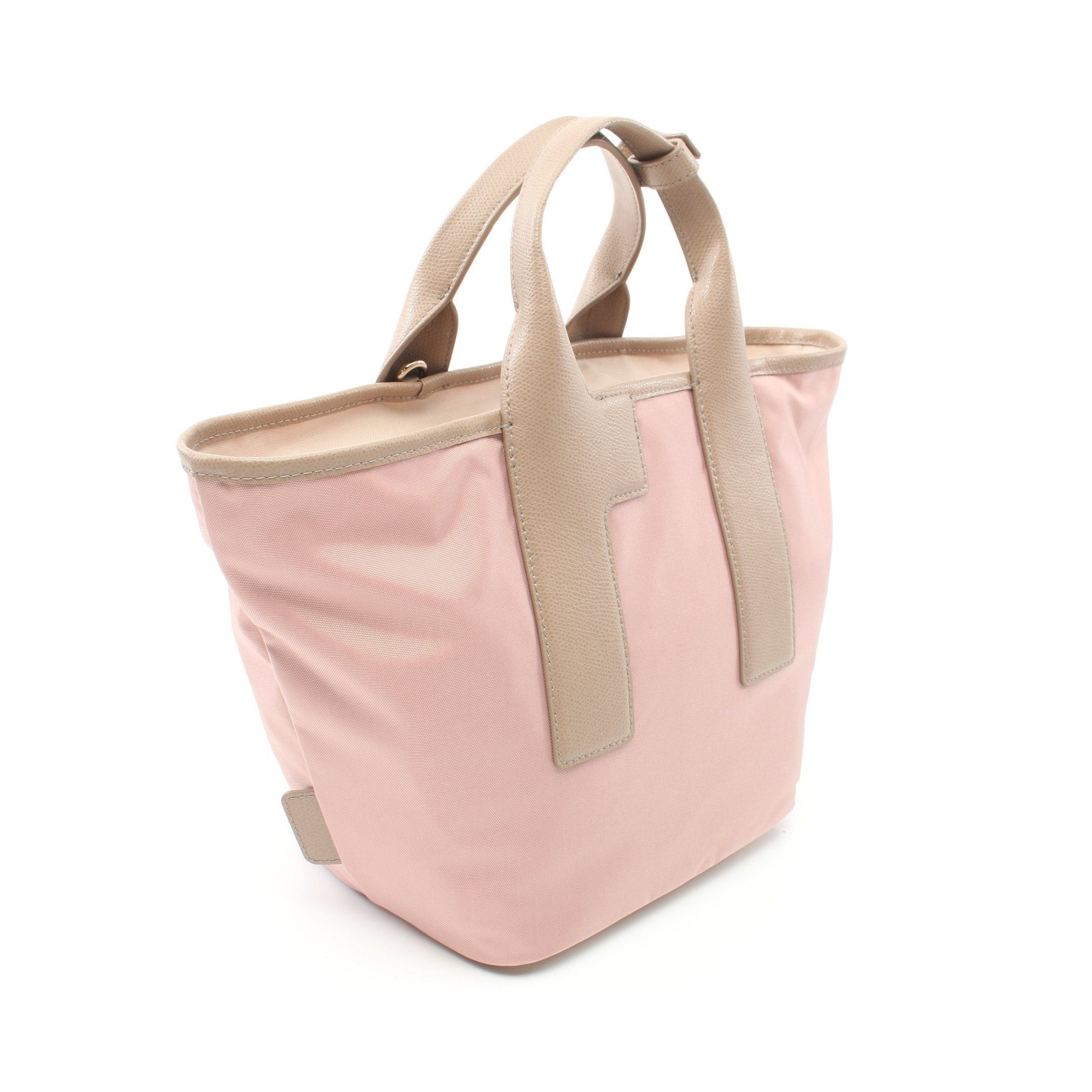 Furla Furla Piuma M Handbag Tote Bag Nylon Canvas Leather Pink Light Beige Gray Size ONE SIZE - 2 Thumbnail