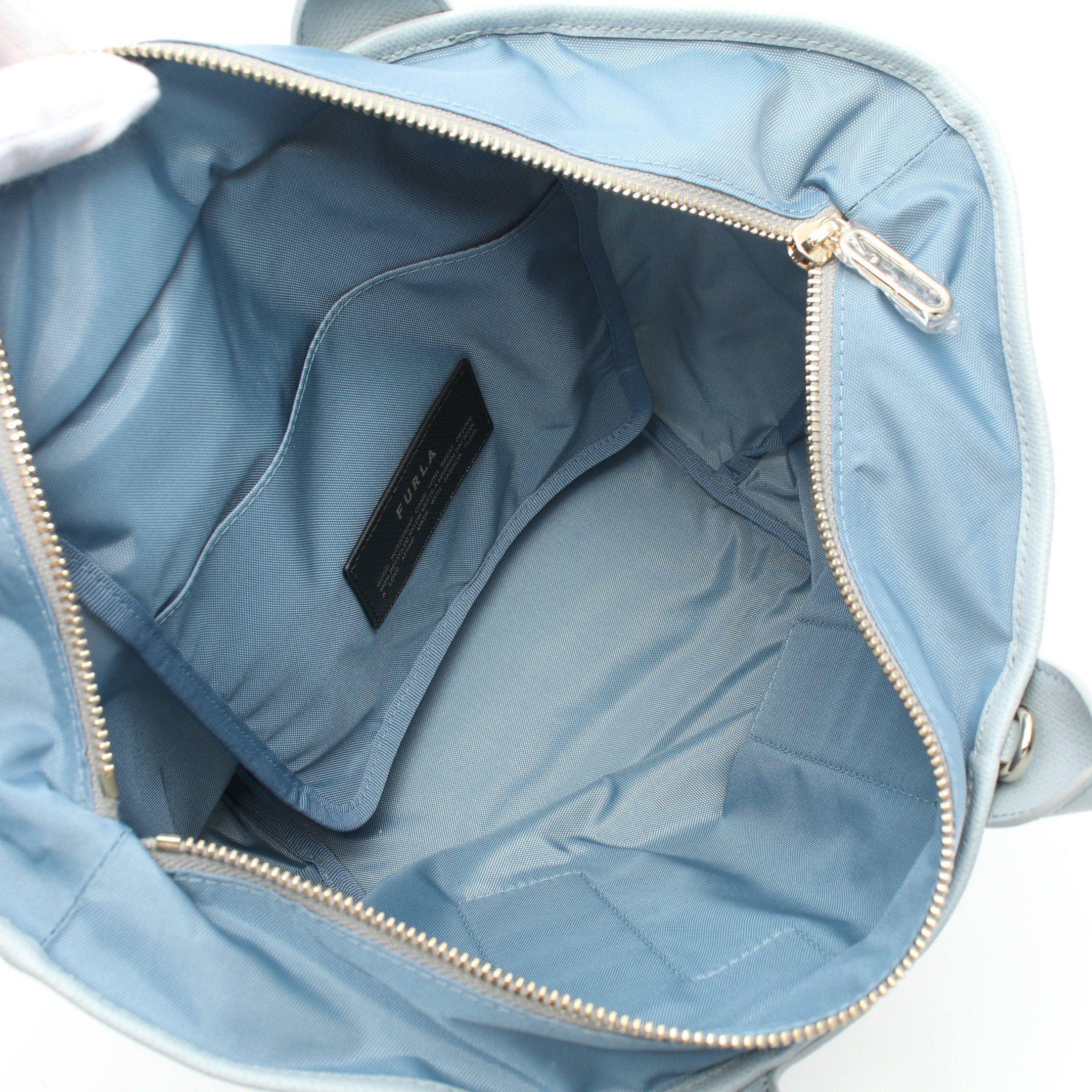 Furla Furla Piuma M Handbag Nylon Canvas Leather Light Gray Blue Size ONE SIZE - 3 Thumbnail