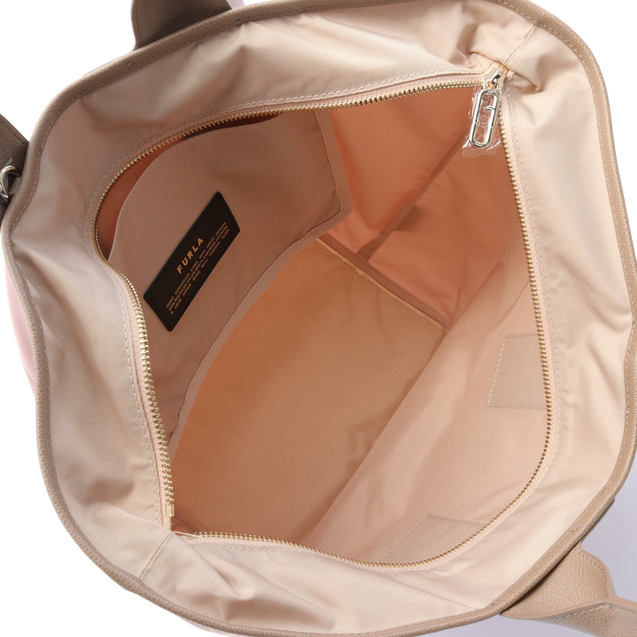 Furla Furla Piuma L Handbag Tote Bag Nylon Leather Pink Beige Gray Size ONE SIZE - 3 Thumbnail