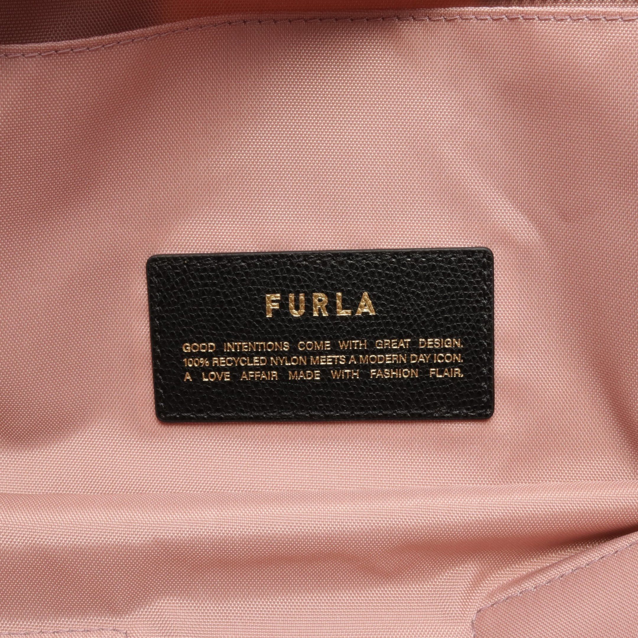 Furla Furla Piuma L Handbag Tote Bag Nylon Leather Beige Pink Gray Size ONE SIZE - 4 Thumbnail