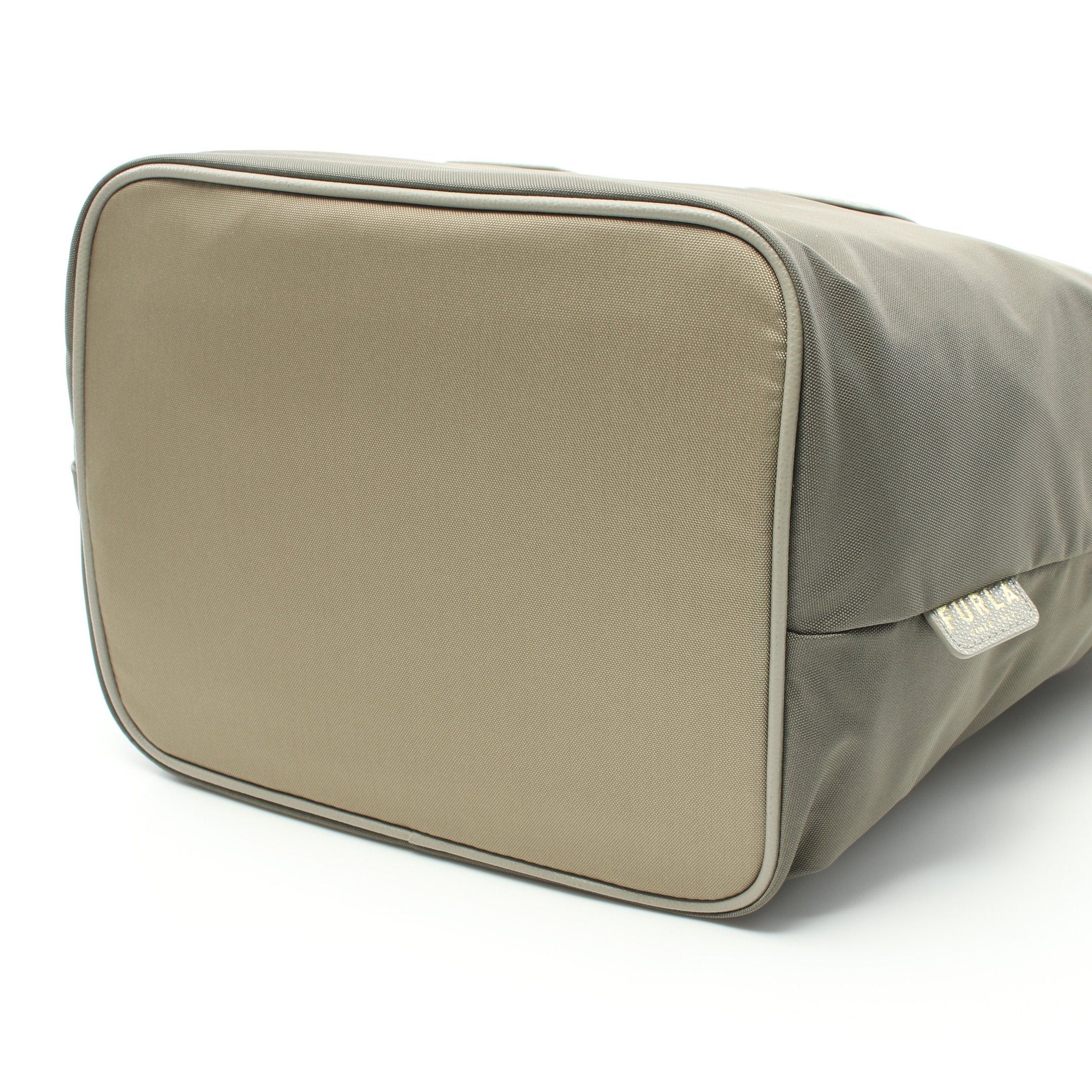 Furla Furla Piuma L Handbag Tote Bag Nylon Canvas Leather Gray Green Khaki Beige Size ONE SIZE - 5 Thumbnail