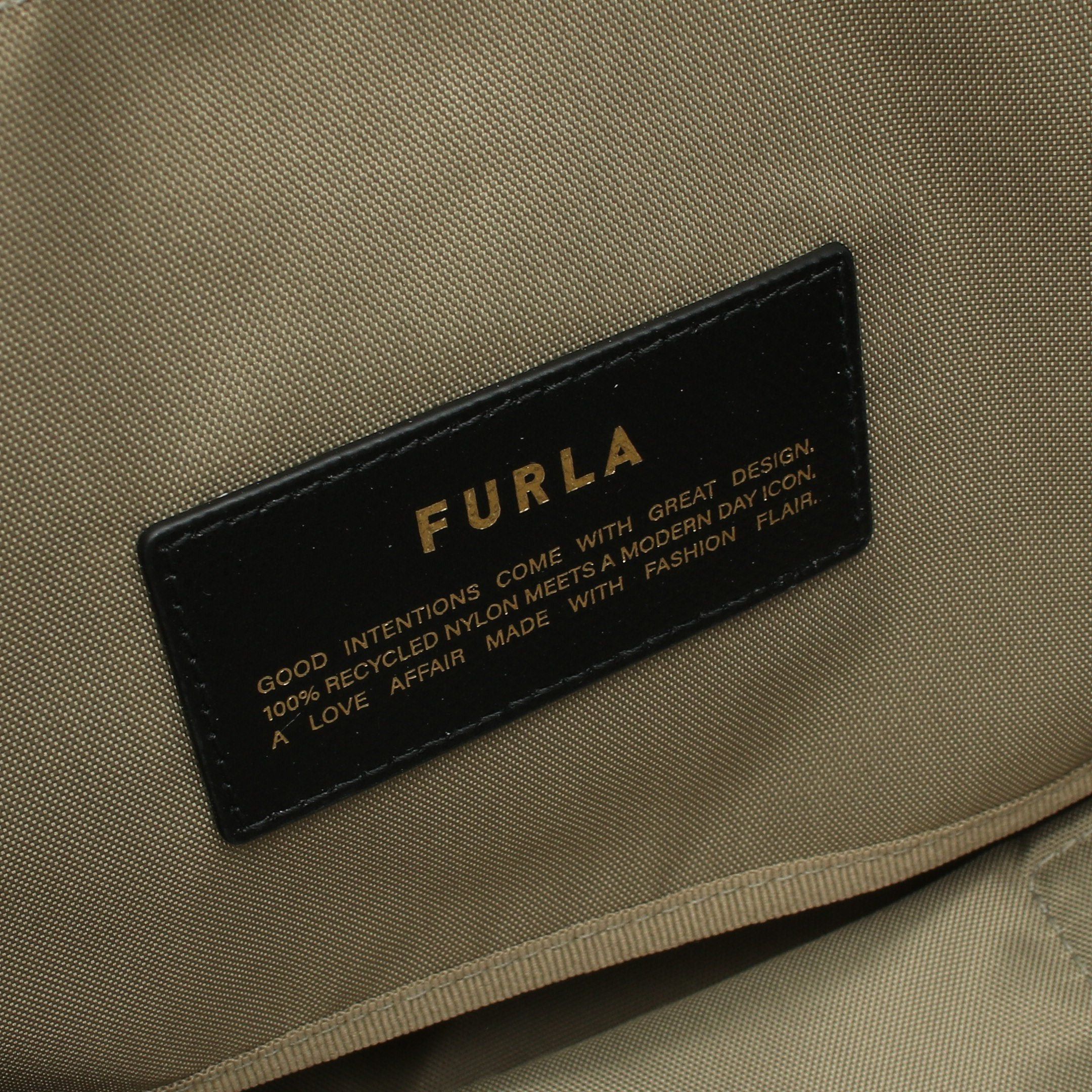 Furla Furla Piuma L Handbag Tote Bag Nylon Canvas Leather Gray Green Khaki Beige Size ONE SIZE - 4 Thumbnail