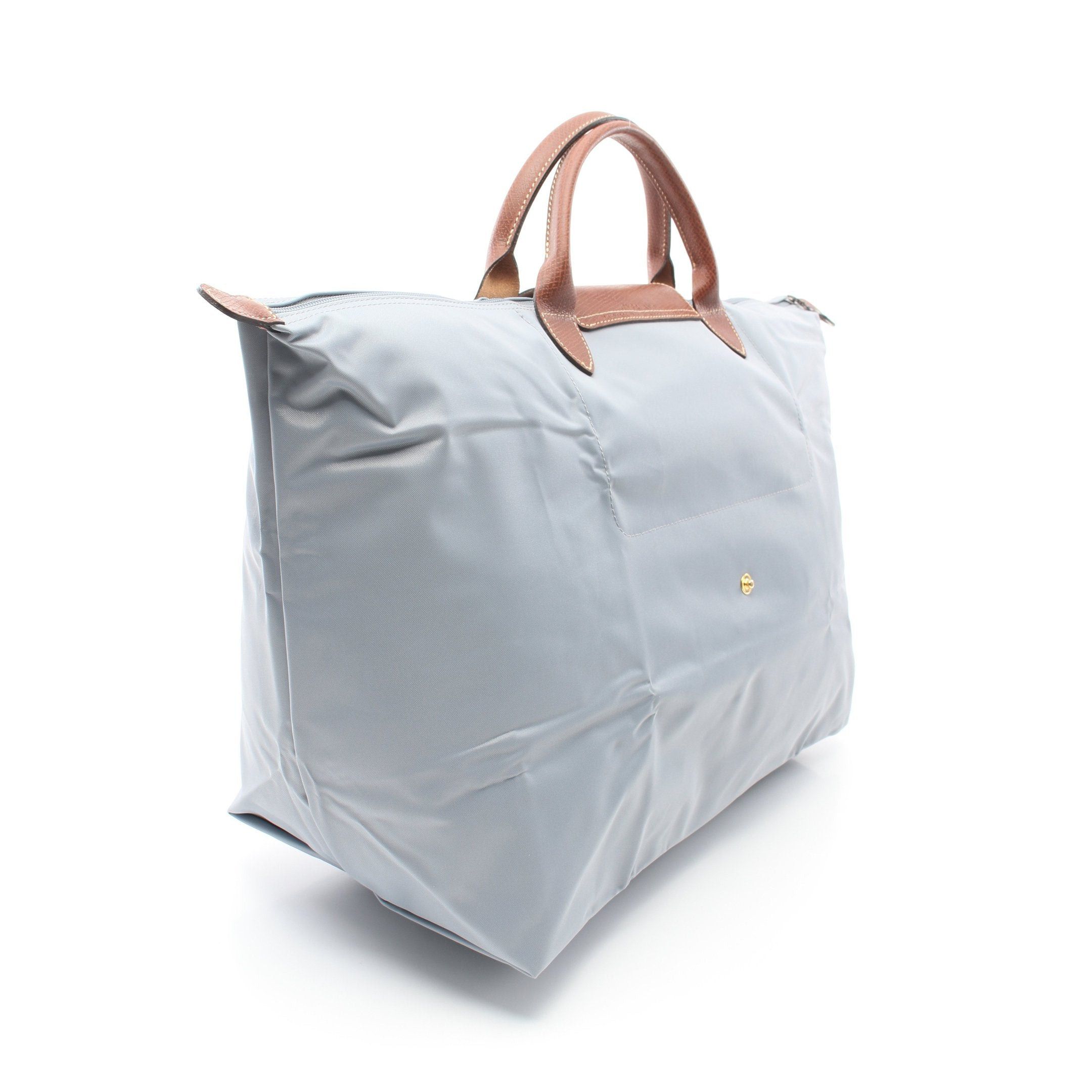 Longchamp Longchamp Le Pliage Original S Travel Bag Preage Boston Nylon Leather Blue Gray Brown Size ONE SIZE - 2 Thumbnail