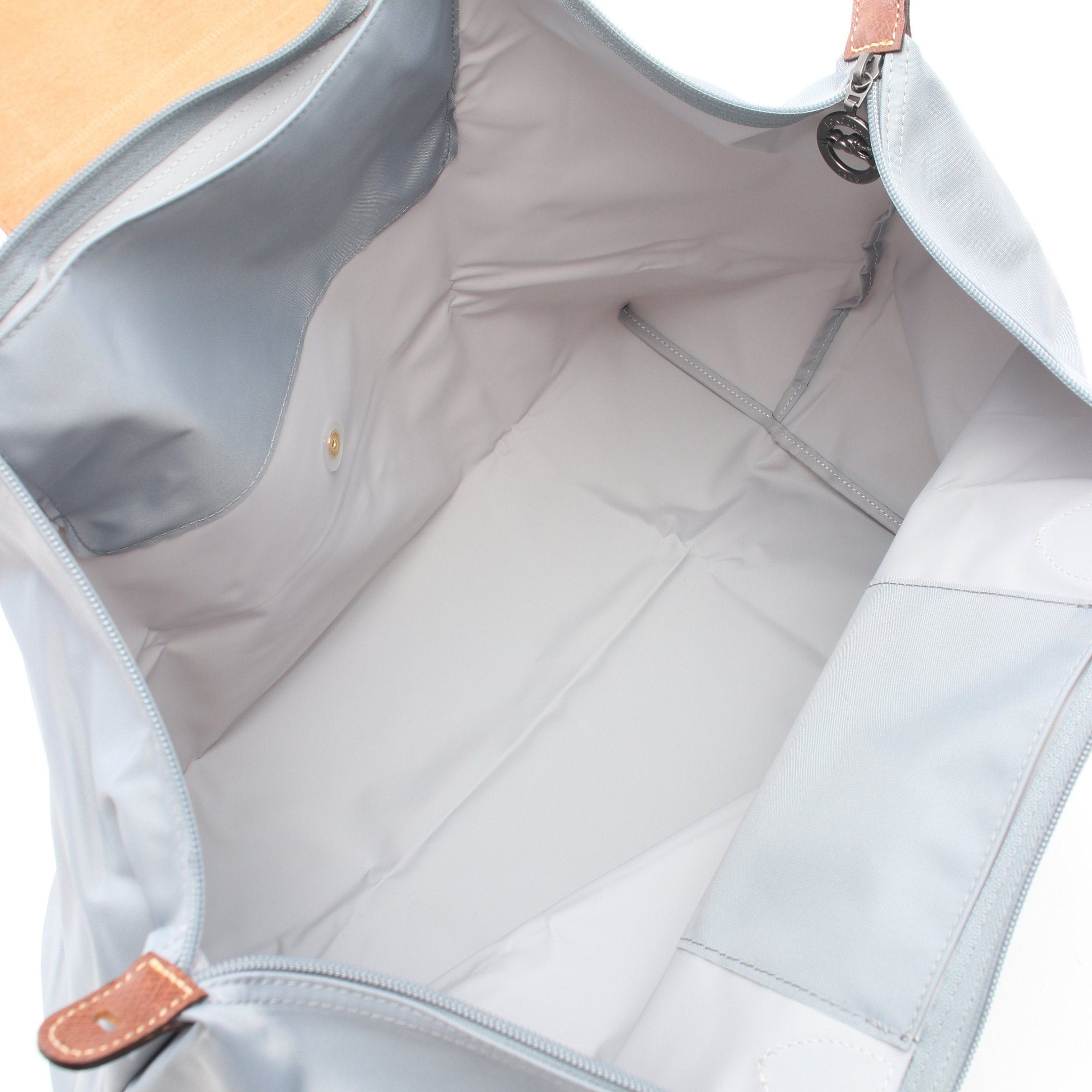 Longchamp Longchamp Le Pliage Original S Travel Bag Preage Boston Nylon Leather Blue Gray Brown Size ONE SIZE - 3 Thumbnail
