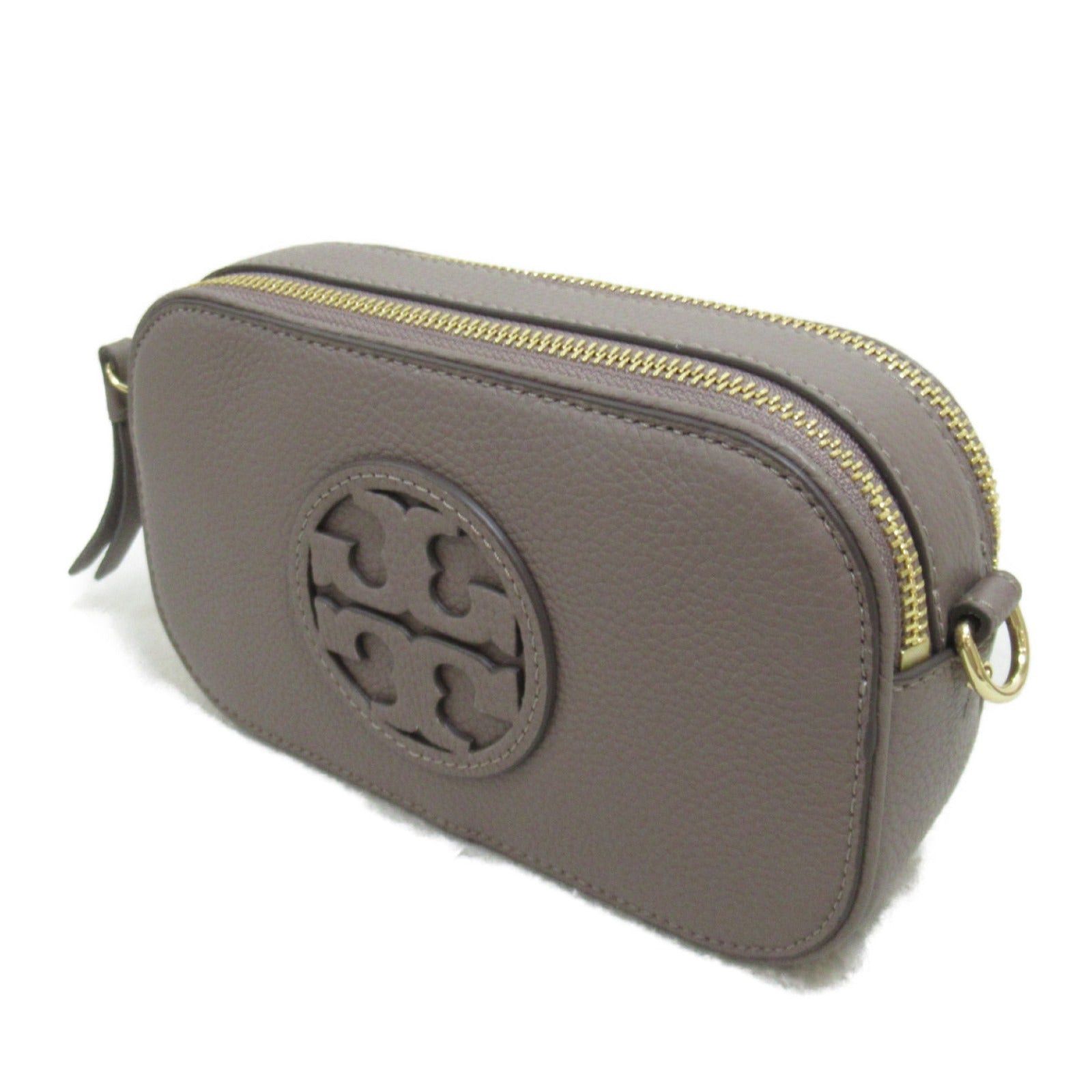 Tory Burch Tory Burch Mirror Mini Crossbody Shoulder Bag Leather Gray Clamshell Size ONE SIZE - 3 Thumbnail