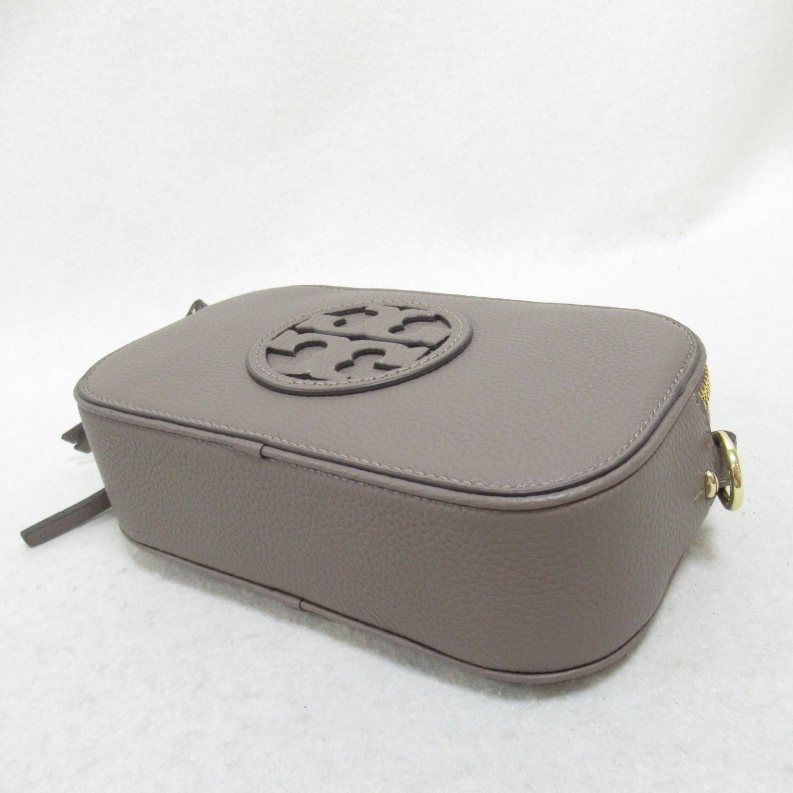 Tory Burch Tory Burch Mirror Mini Crossbody Shoulder Bag Leather Gray Clamshell Size ONE SIZE - 4 Thumbnail