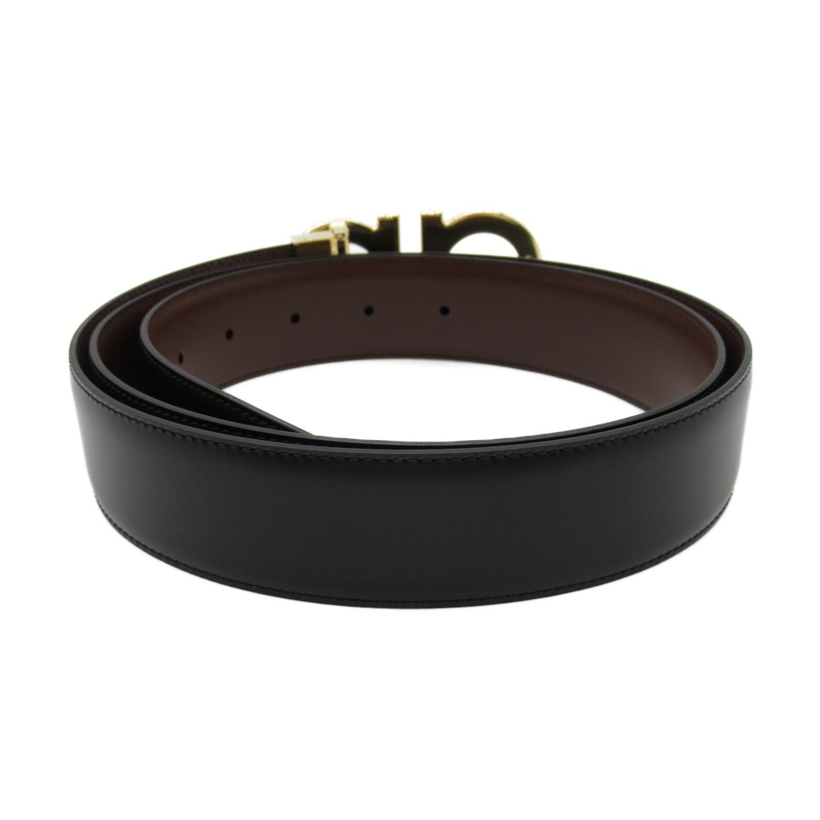 Salvatore Ferragamo Salvatore Ferragamo Belt Leather Black Brown Size ONE SIZE - 2 Thumbnail