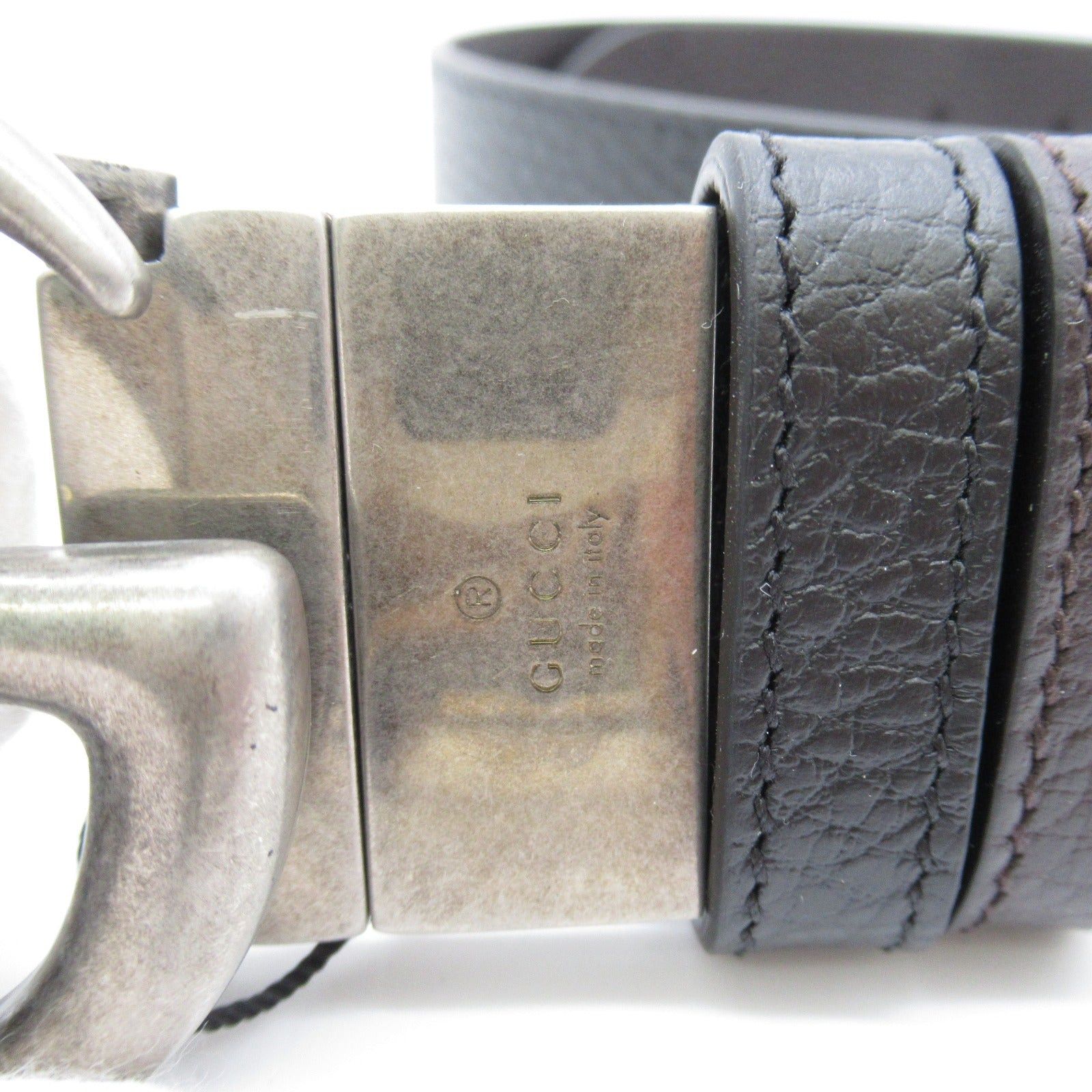 Gucci Gucci Gg Marmont Reversible Belt Leather Black Brown Size ONE SIZE - 4 Thumbnail