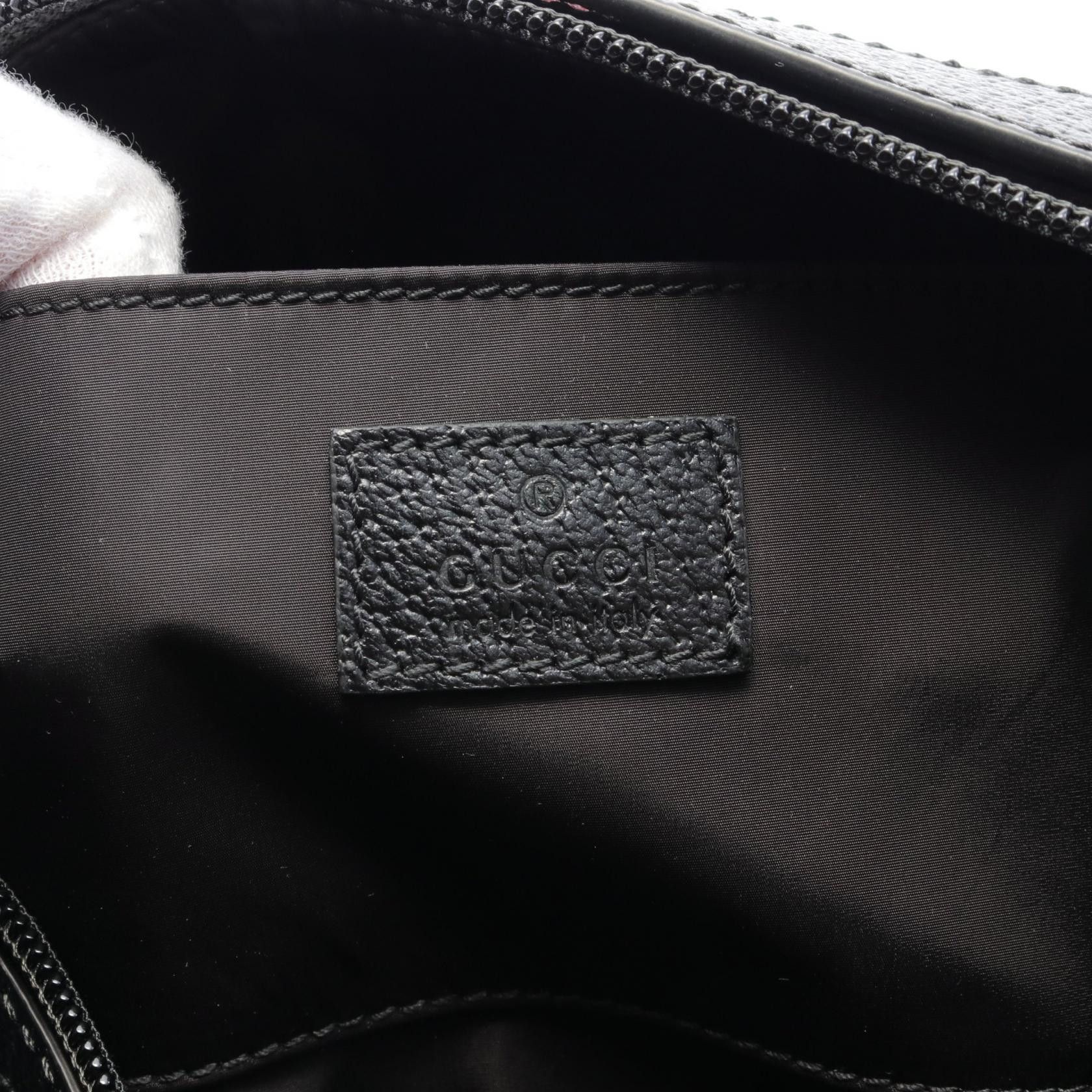 Gucci Gucci Gg Crystal Sherry Line Handbag Coated Canvas Leather Black Size ONE SIZE - 4 Thumbnail