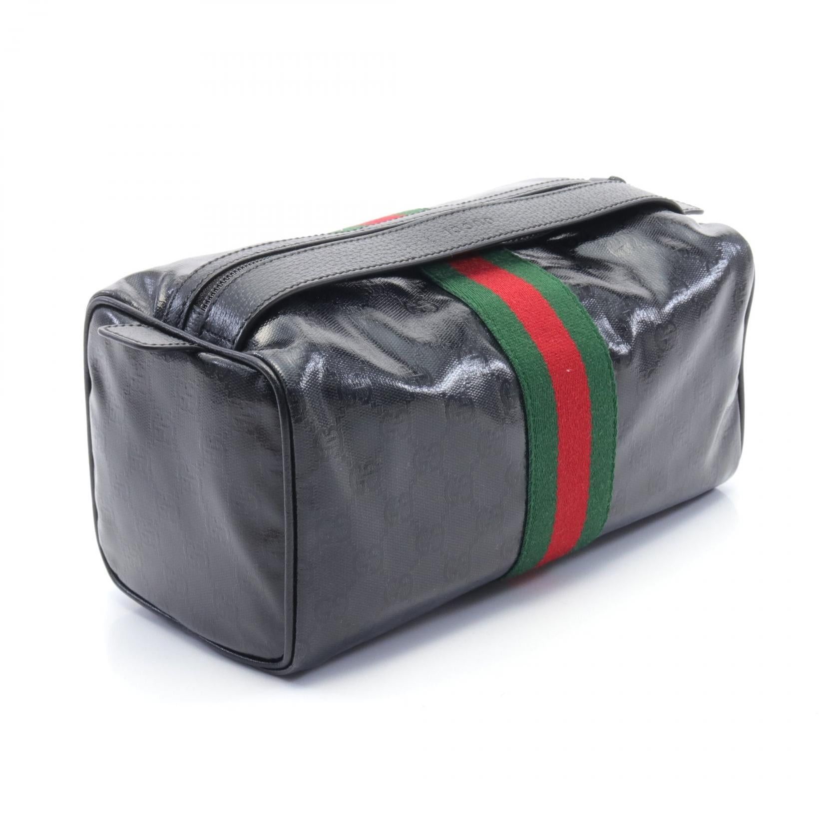 Gucci Gucci Gg Crystal Sherry Line Handbag Coated Canvas Leather Black Size ONE SIZE - 2 Thumbnail