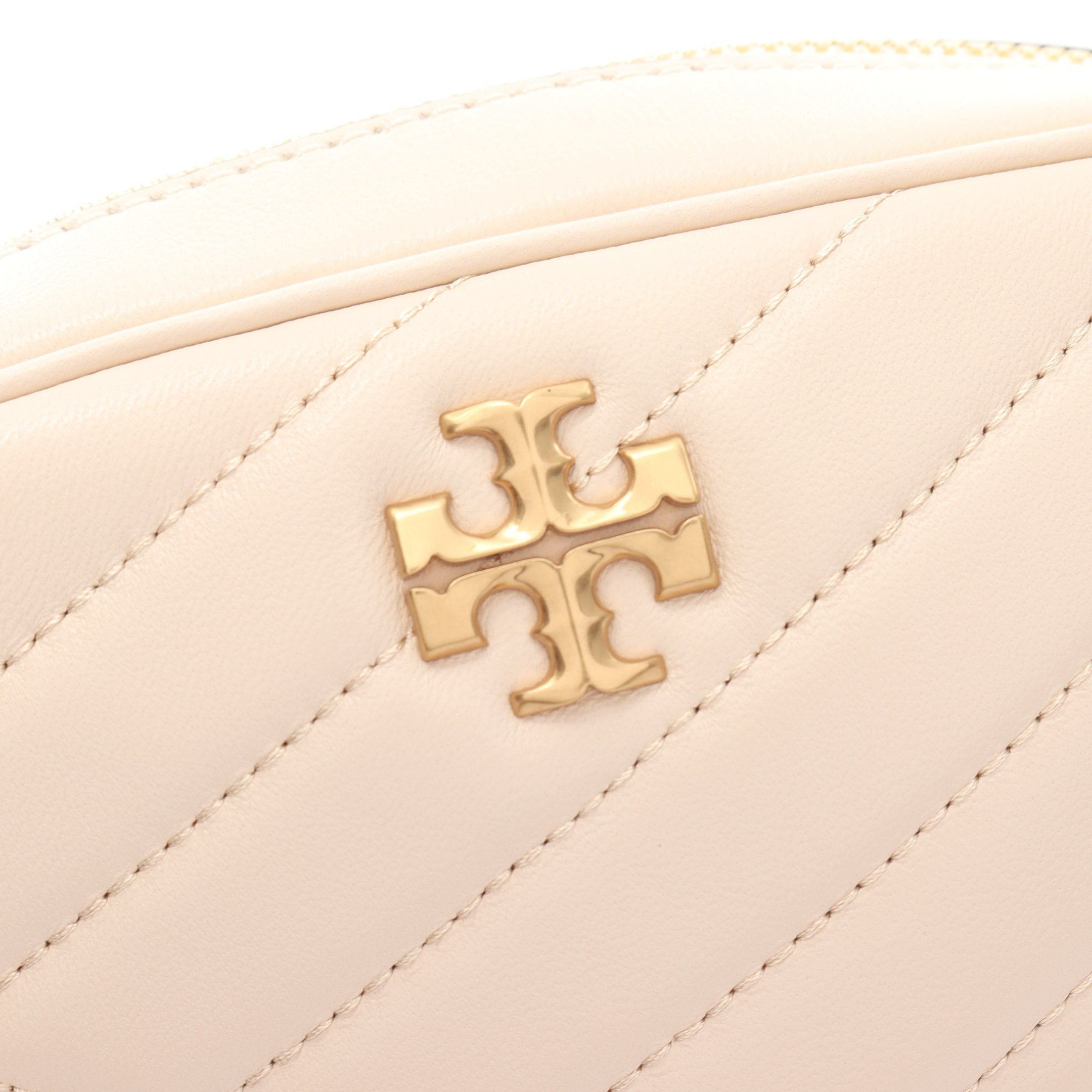 Tory Burch Tory Burch Kira Chevron Camera Bag Chain Shoulder Leather Ivory Size ONE SIZE - 6 Thumbnail