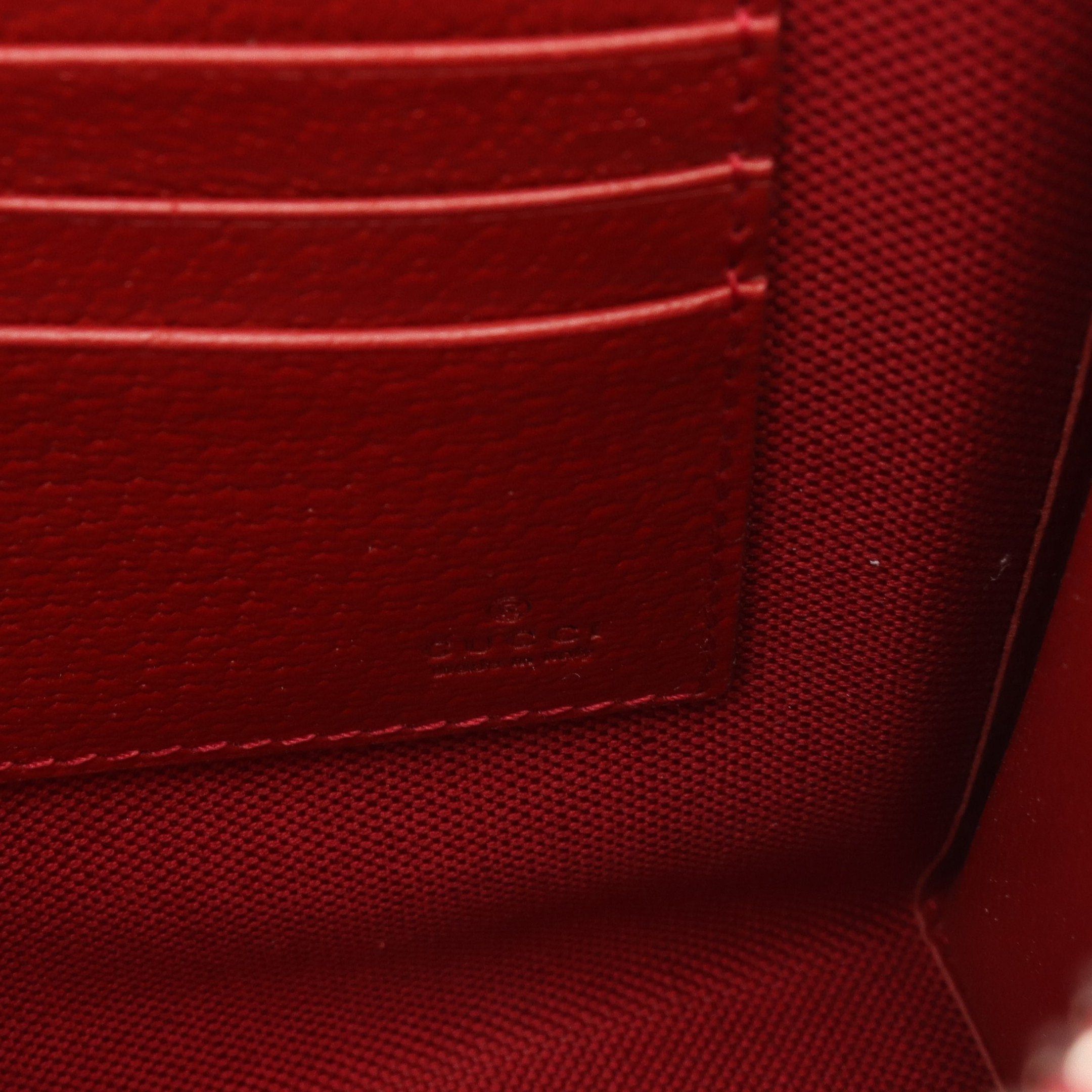 Gucci Gucci Gg Supreme Pouch Clutch Bag Leather Beige Bordeaux Size ONE SIZE - 4 Thumbnail