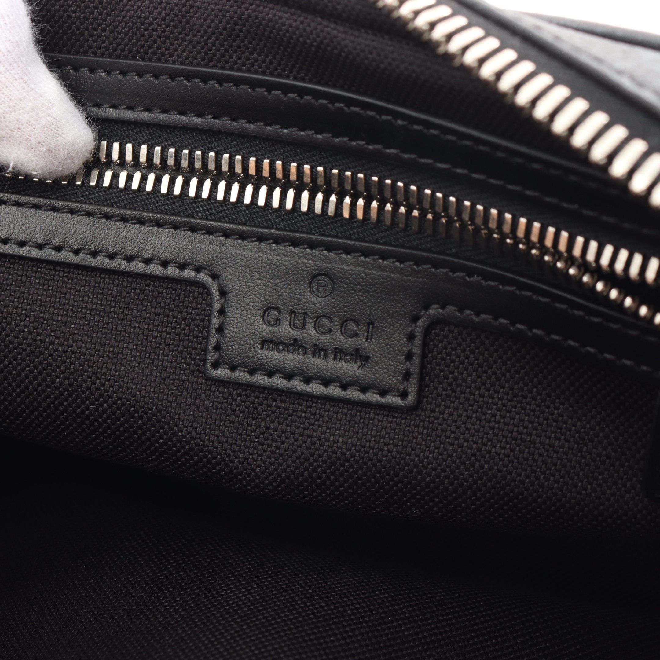 Gucci Gucci Gg Supreme Belt Bag Body Waist Leather Black Gray Size ONE SIZE - 4 Thumbnail