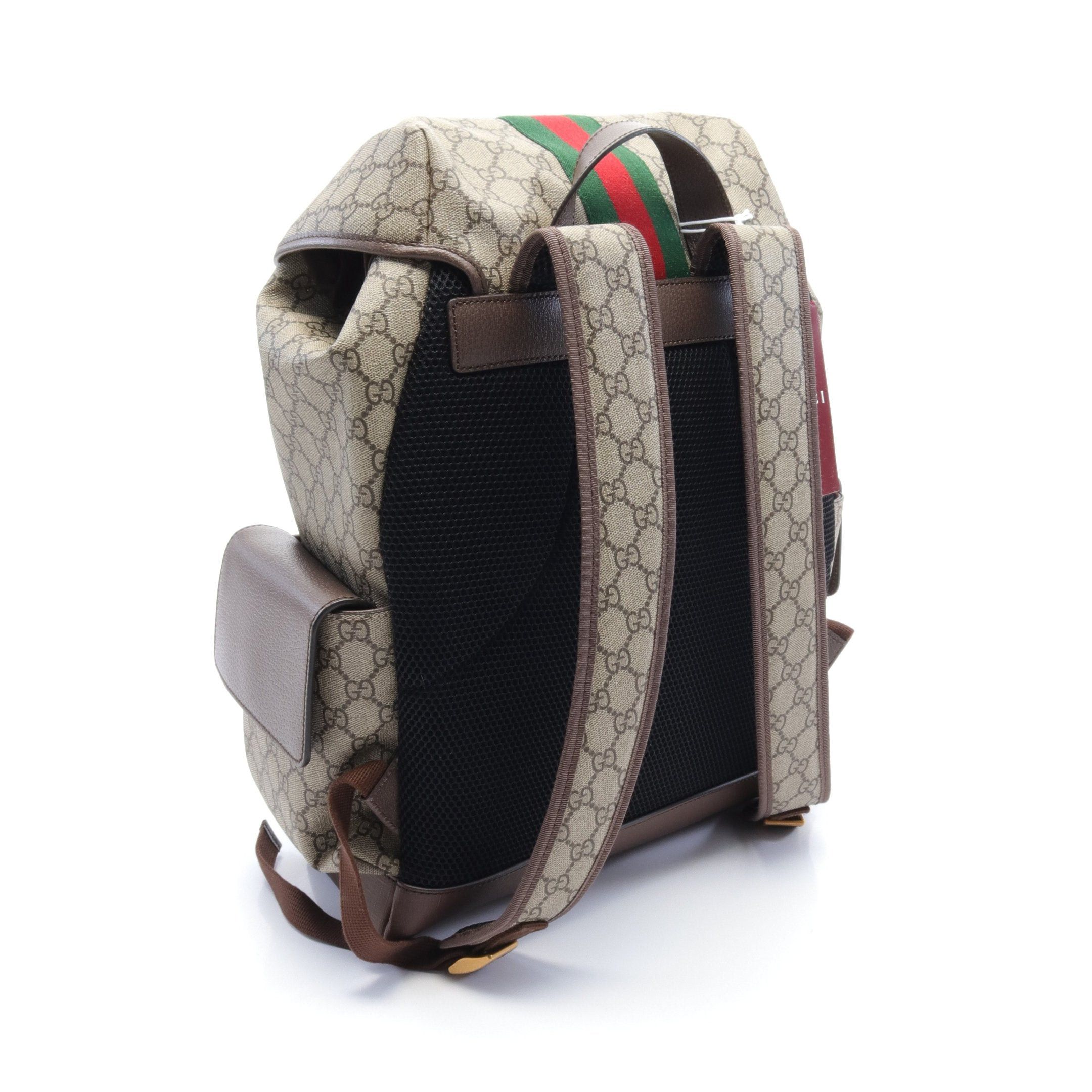 Gucci Gucci Ophidia Gg Supreme Backpack Rucksack Leather Beige Brown Multicolor Size ONE SIZE - 2 Thumbnail